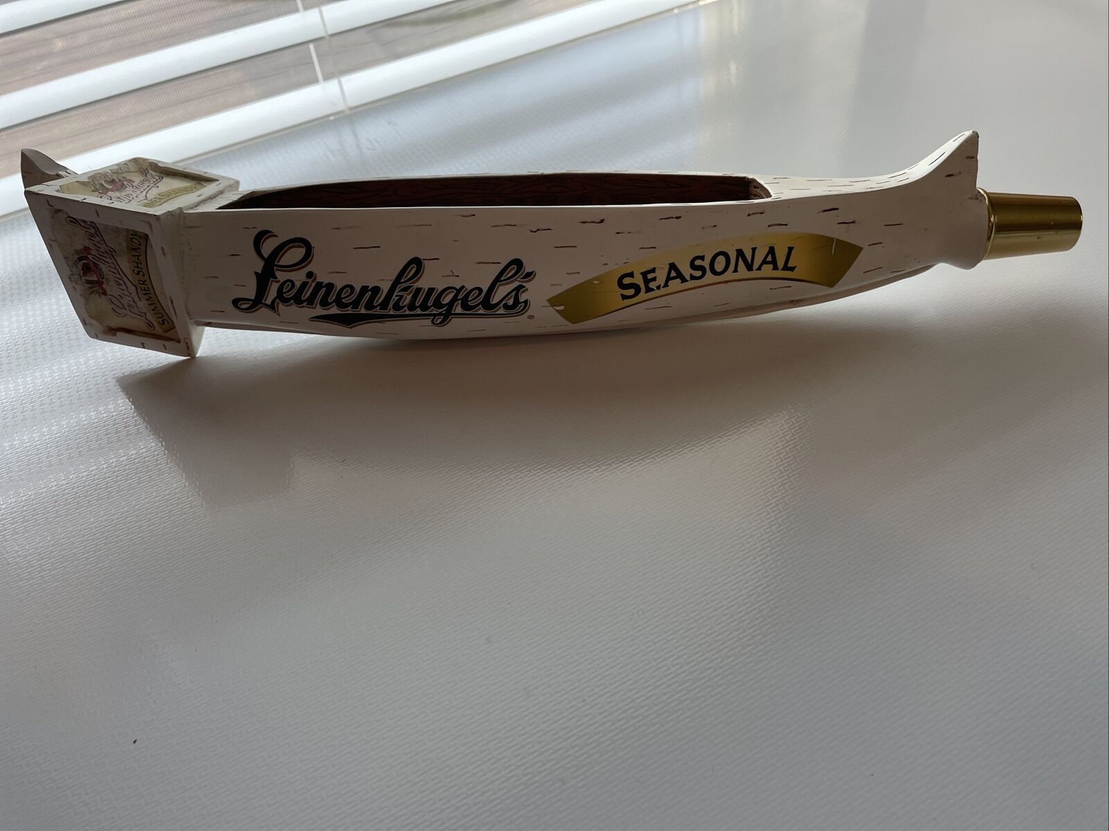 Leinenkugel’s seasonal Canoe Beer Tap Handle Keg 1 Summer Shandy LABEL included