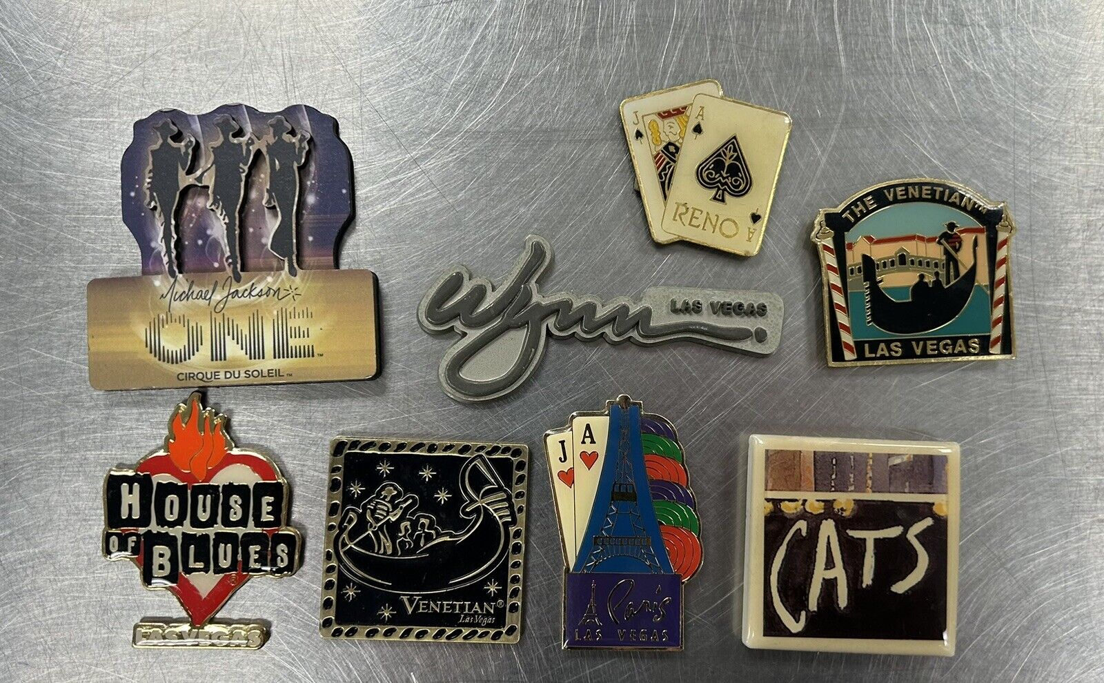 8 Vintage Magnets Lot Vegas House Of Blues Broadway CATS Michael Jackson Htf