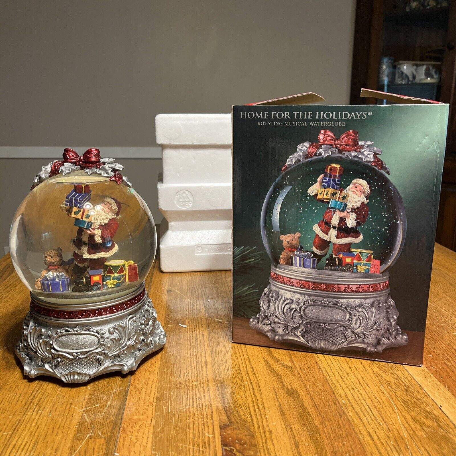 Home For The Holidays Rotating Musical Waterglobe