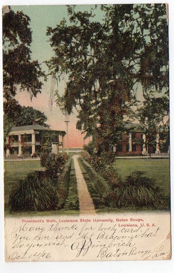 UDB PC,President\'s Walk,Louisiana State University, L.S.U.,Baton Rouge,La., 1906