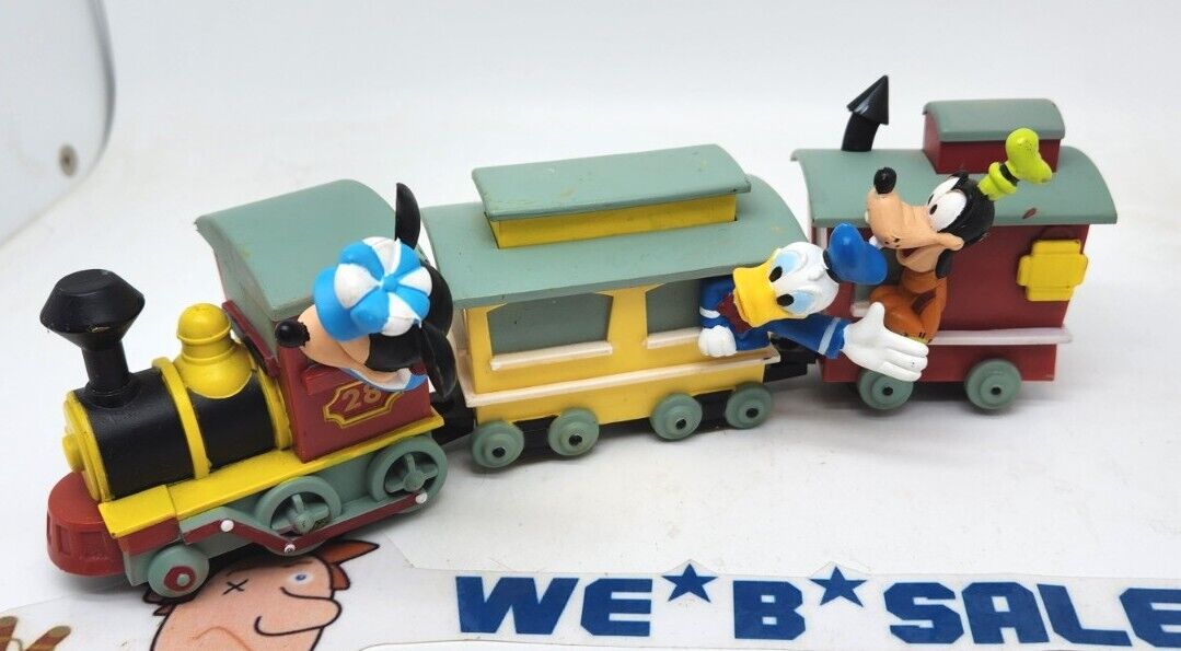Disney Theme Park Engineer Mickey Mouse Donald Duck Goofy Train Set 1990's