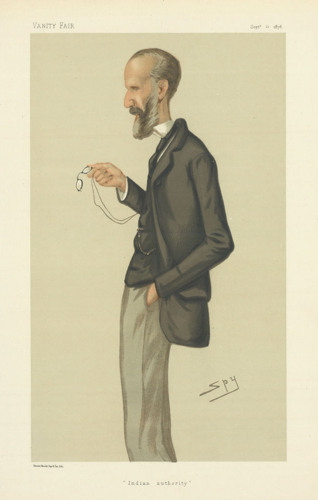 VANITY FAIR SPY CARTOON Sir George Campbell \'Indian authority\' Scotland 1878