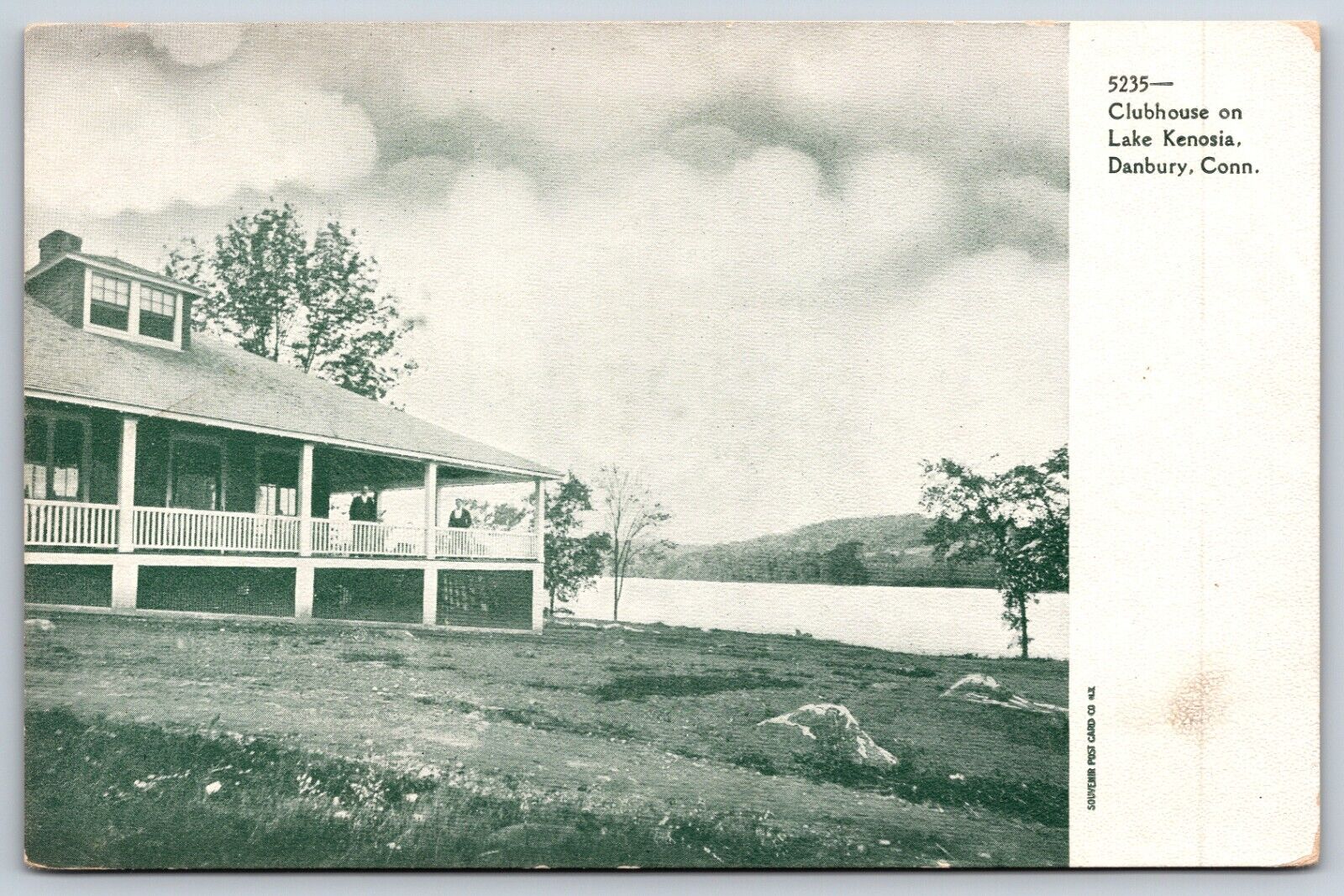 Postcard Clubhouse On Lake Kenosia, Danbury Connecticut Unposted
