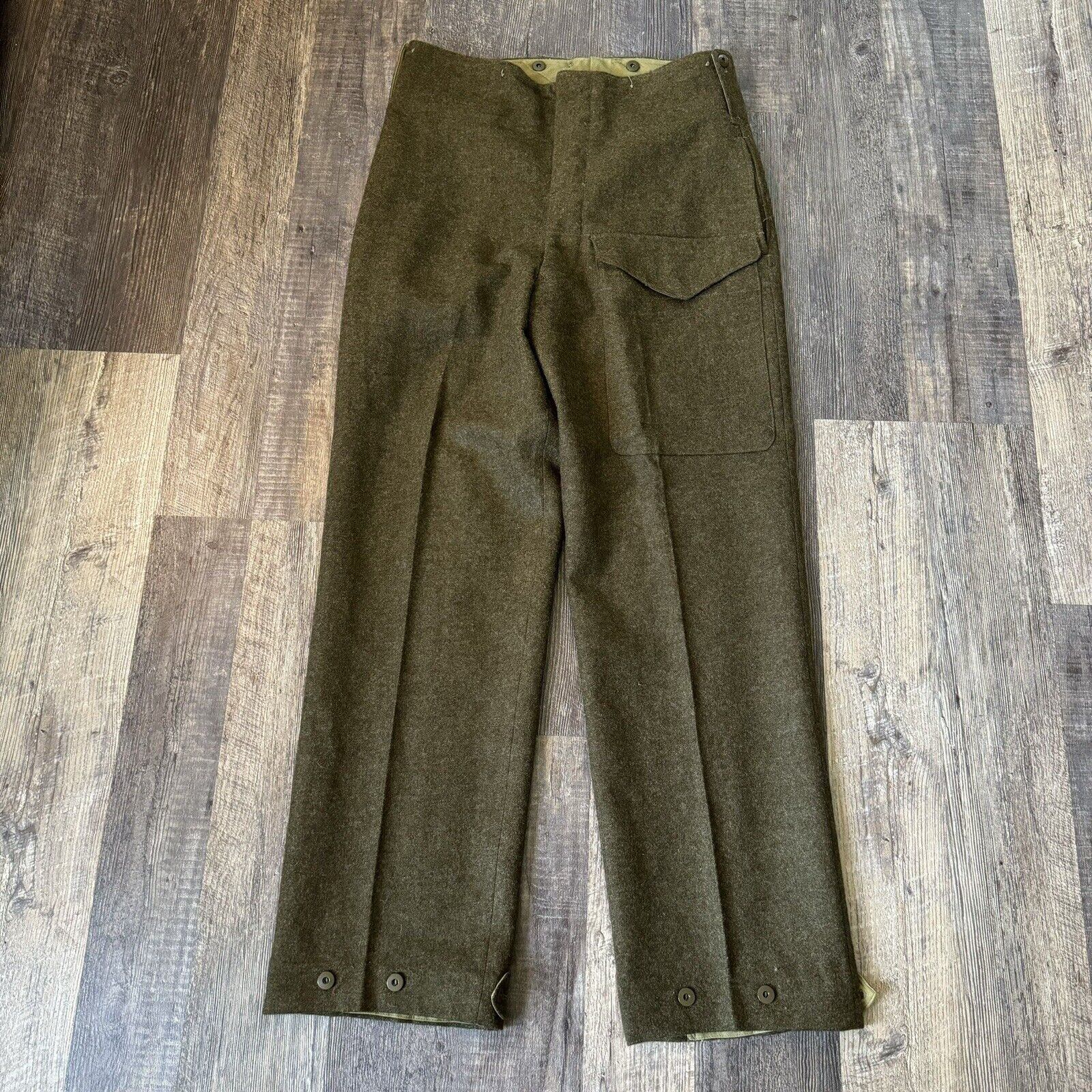 Vintage 1951 Battledress Wool Trousers Size 32”