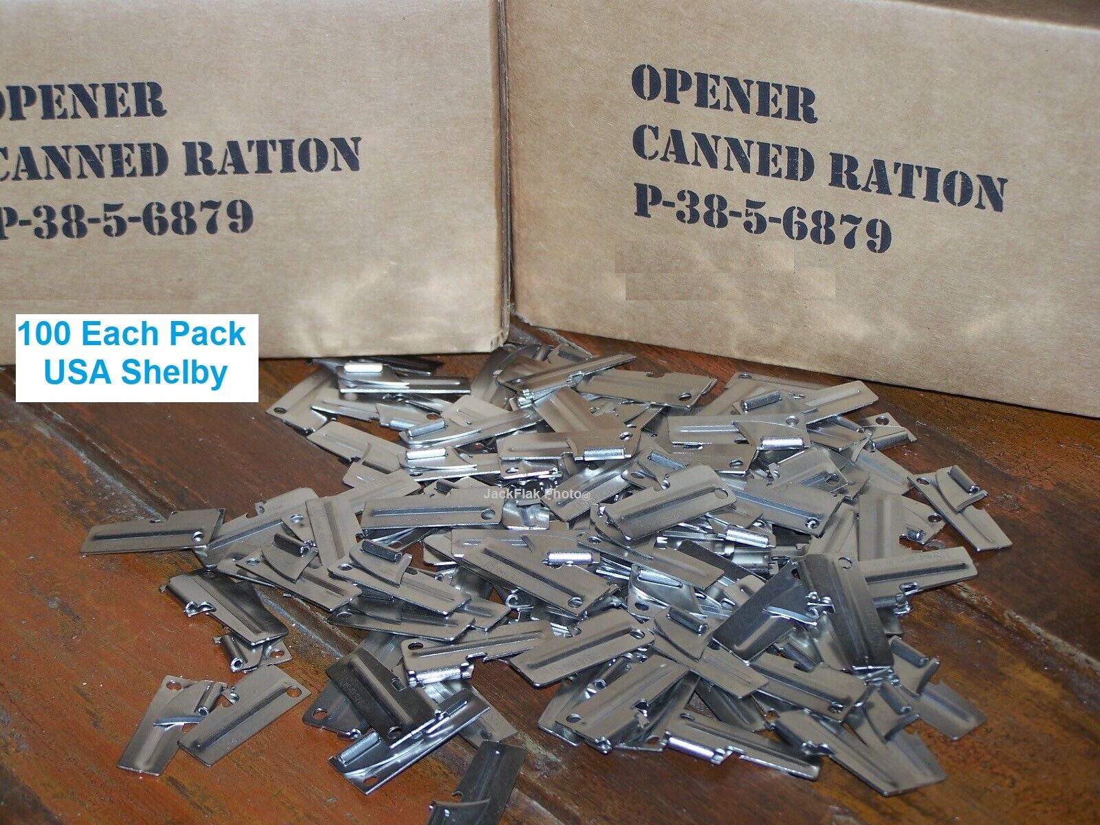 Military P-38 Can Opener 100 Pack John Wayne Shelby for Scout Veterans Campers