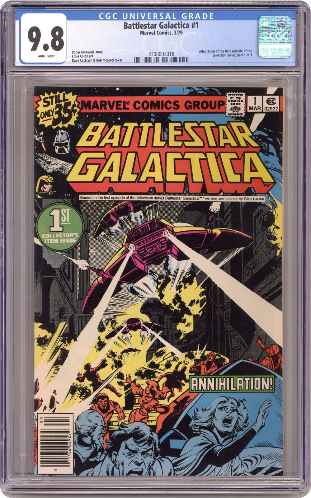 Battlestar Galactica #1 CGC 9.8 1979 Marvel 4308003018