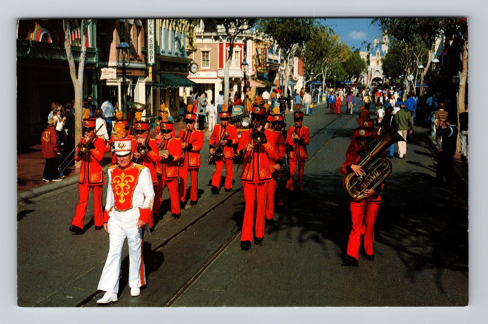 Anaheim CA-California, Disneyland, Disneyland Band Main St USA Vintage Postcard