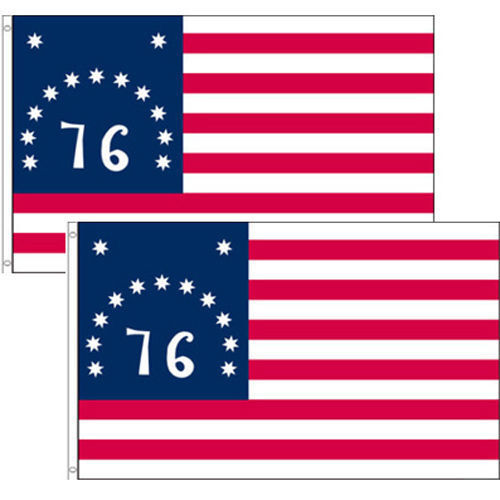 2 PACK - 3x5 FT POLYESTER US AMERICAN 1776 BENNINGTON USA 76 HISTORIC FLAG b