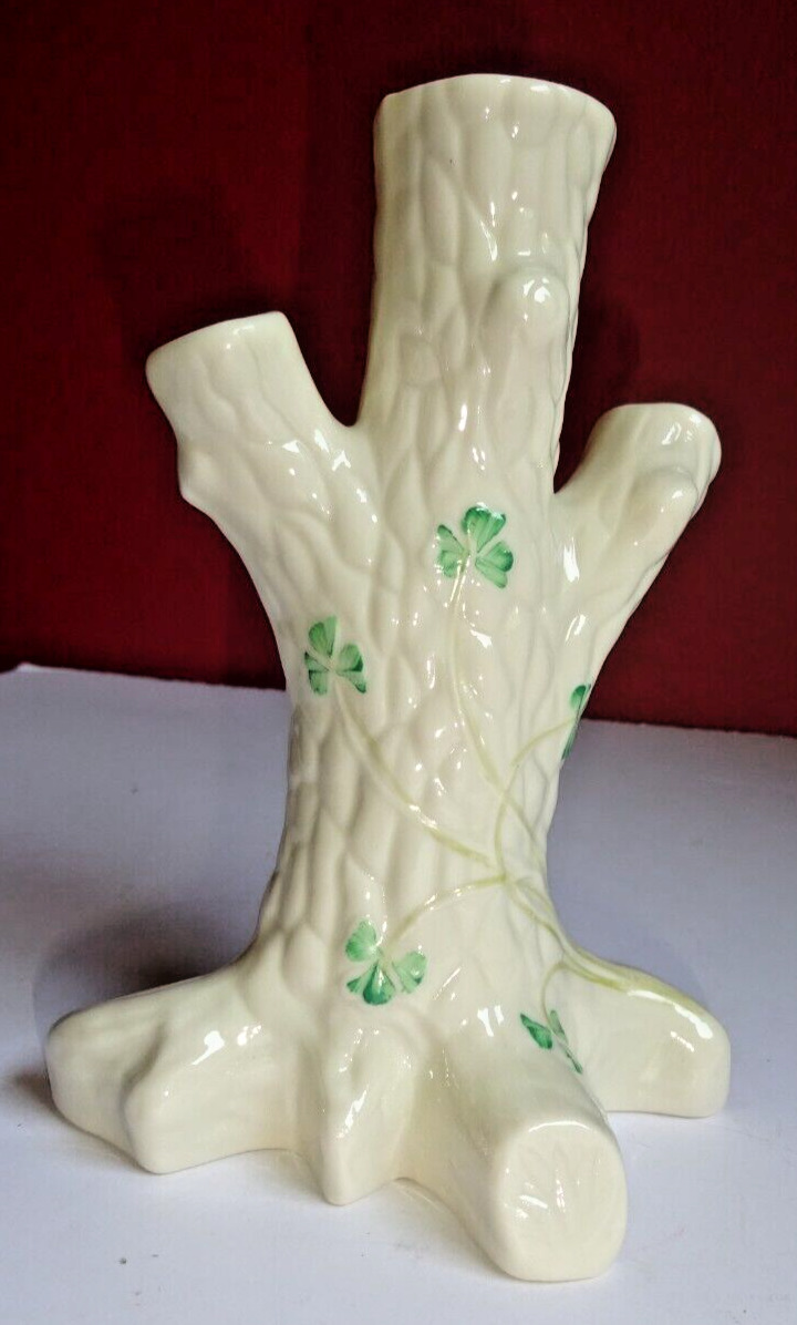 Vintage Beleek Tree Trunk Vase, 6 1/2\
