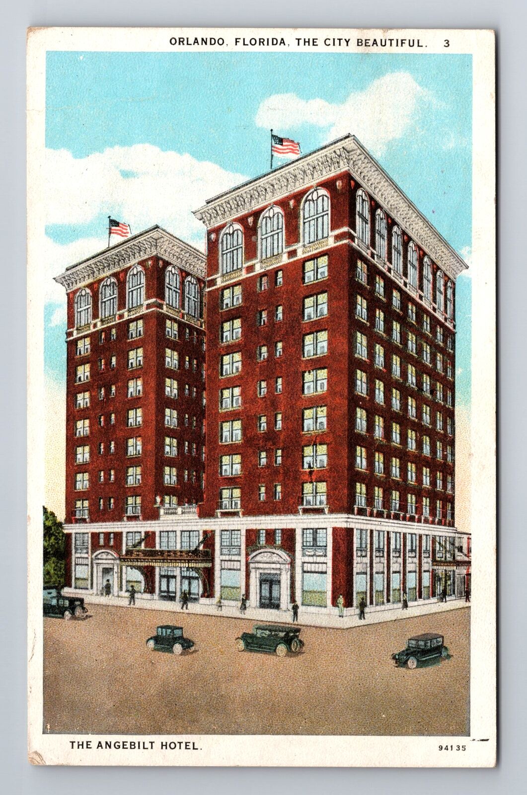 Orlando FL-Florida, The Angebilt Hotel, Advertising, Vintage c1941 Postcard
