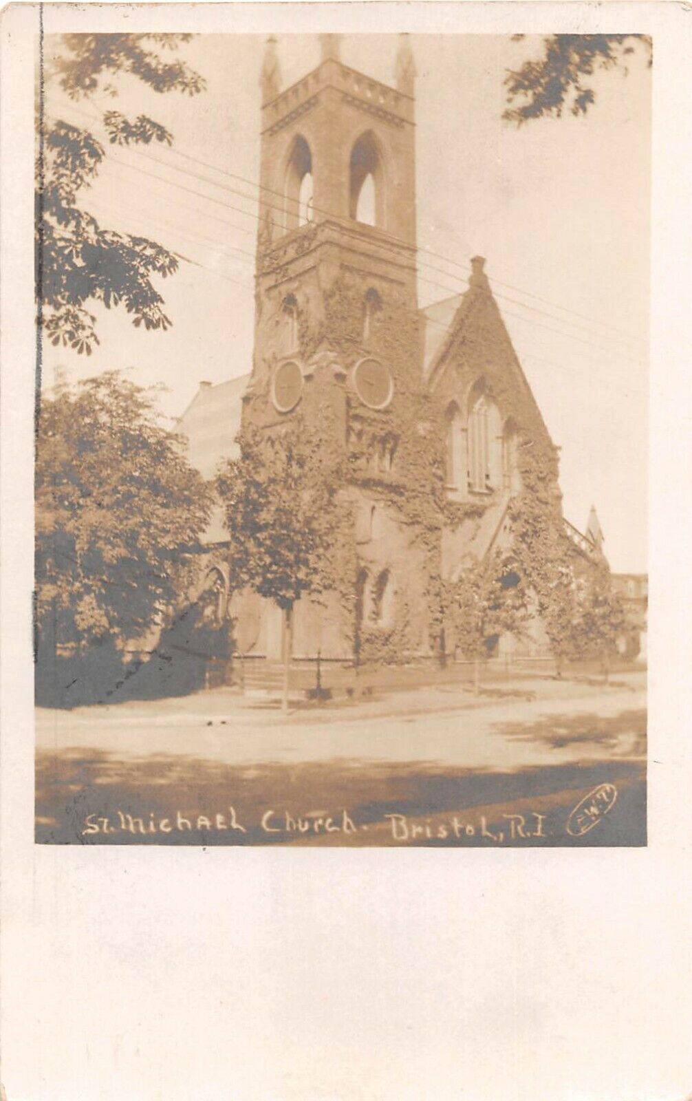1915 RPPC St. Michael Church Bristol RI