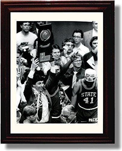 16x20 Framed Jim Valvano Championship Trophy Presentation Print - NC State