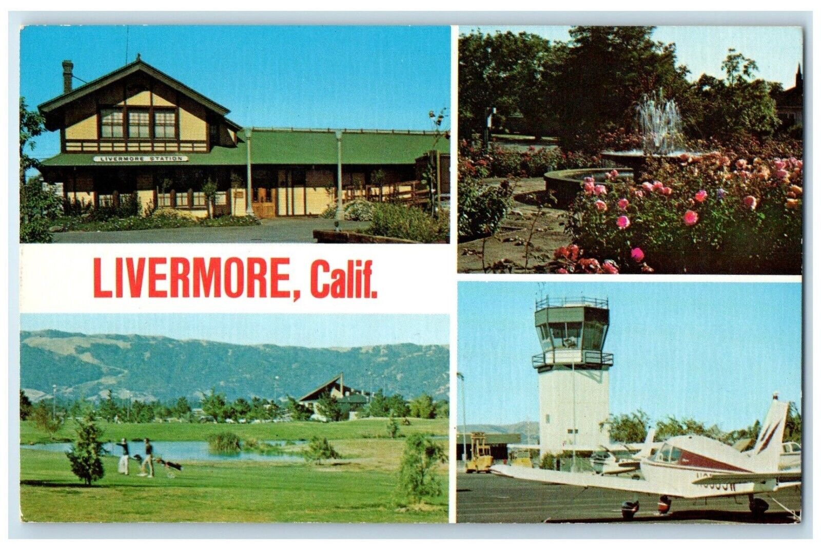 c1960 Community Livermore Station Livermore California Vintage Antique Postcard