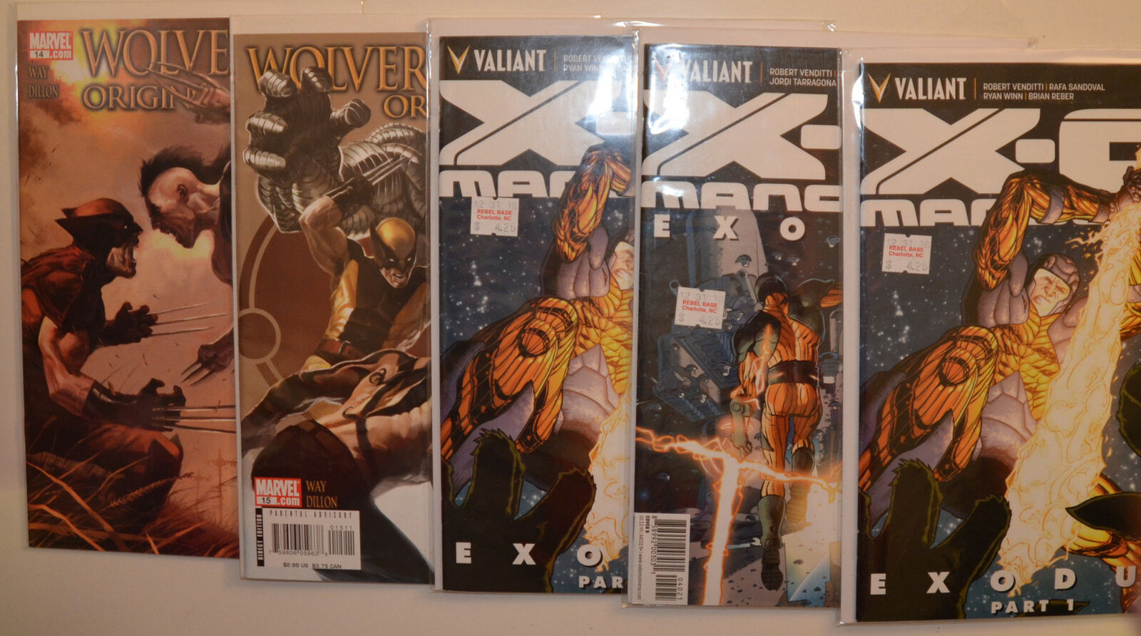 2007 Mixed Lot 5 #Wolverine Origins 14,15,X-O Manowar 39B x2,40B Marvel Comics