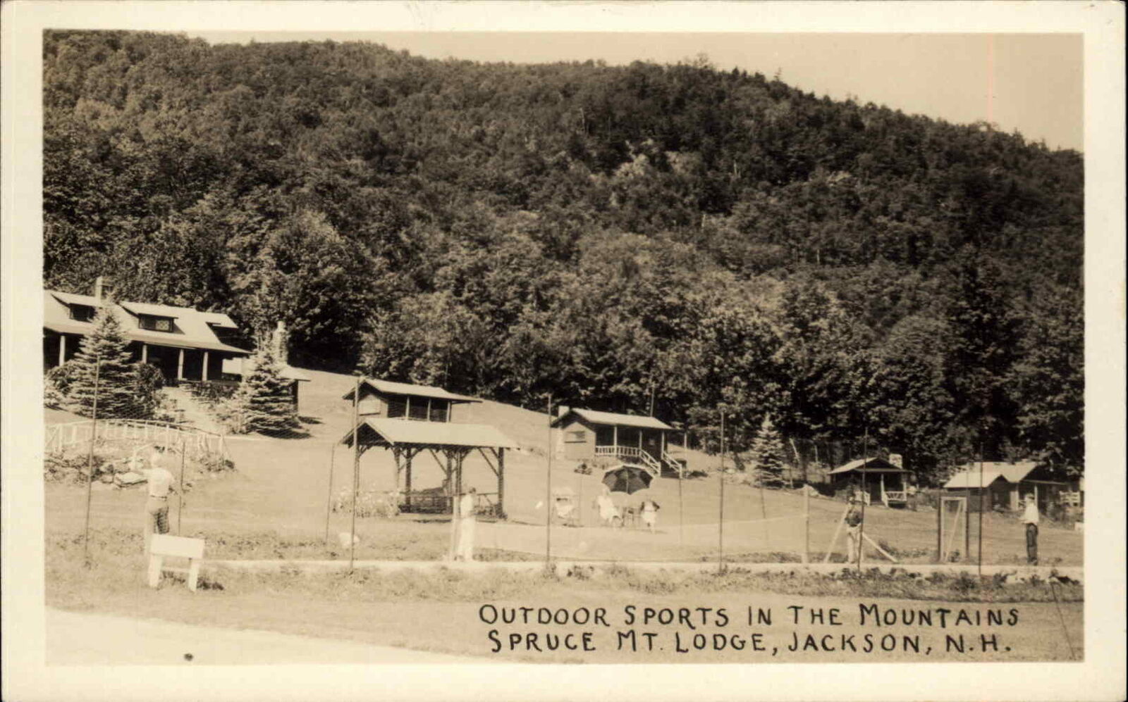 Jackson NH Spruce Mtn Lodge Tennis Courts Bromley & Co RPPC PC