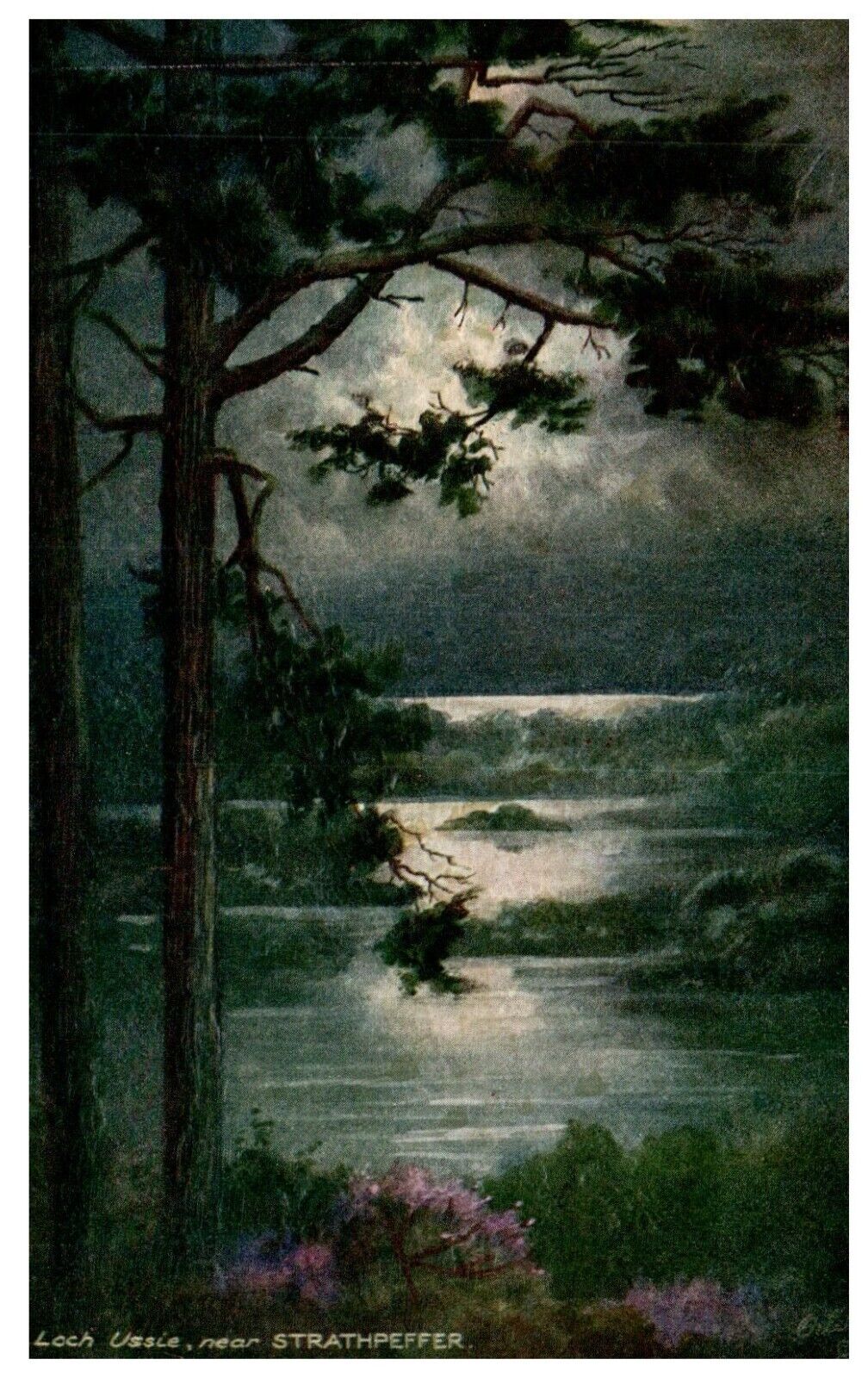 Loch Ussie Strathpeffer Scotland Tuck OILETTE  Embossed Postcard c.1910
