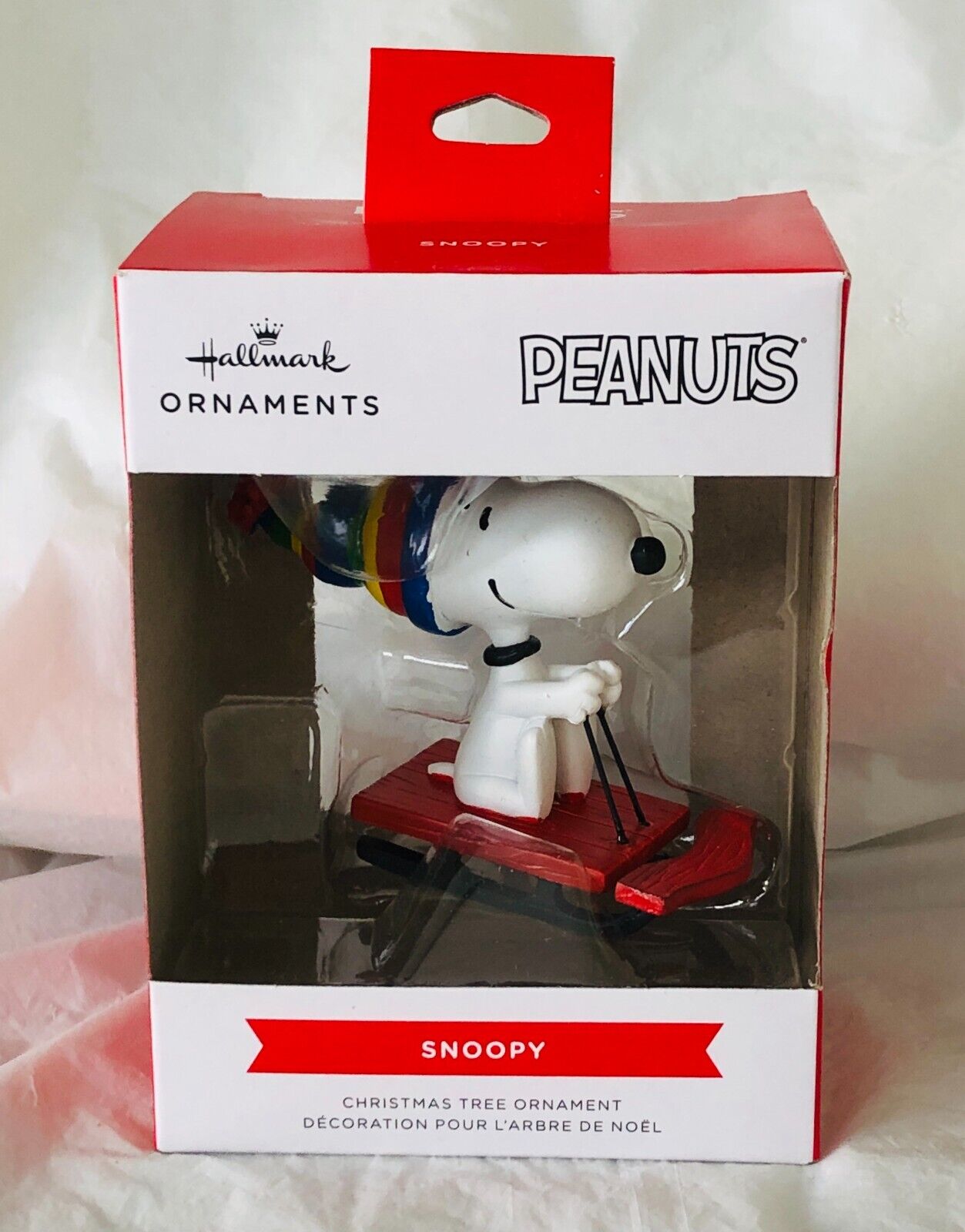 Hallmark Ornament Peanuts Snoopy Sledding 2022 NEW IN BOX