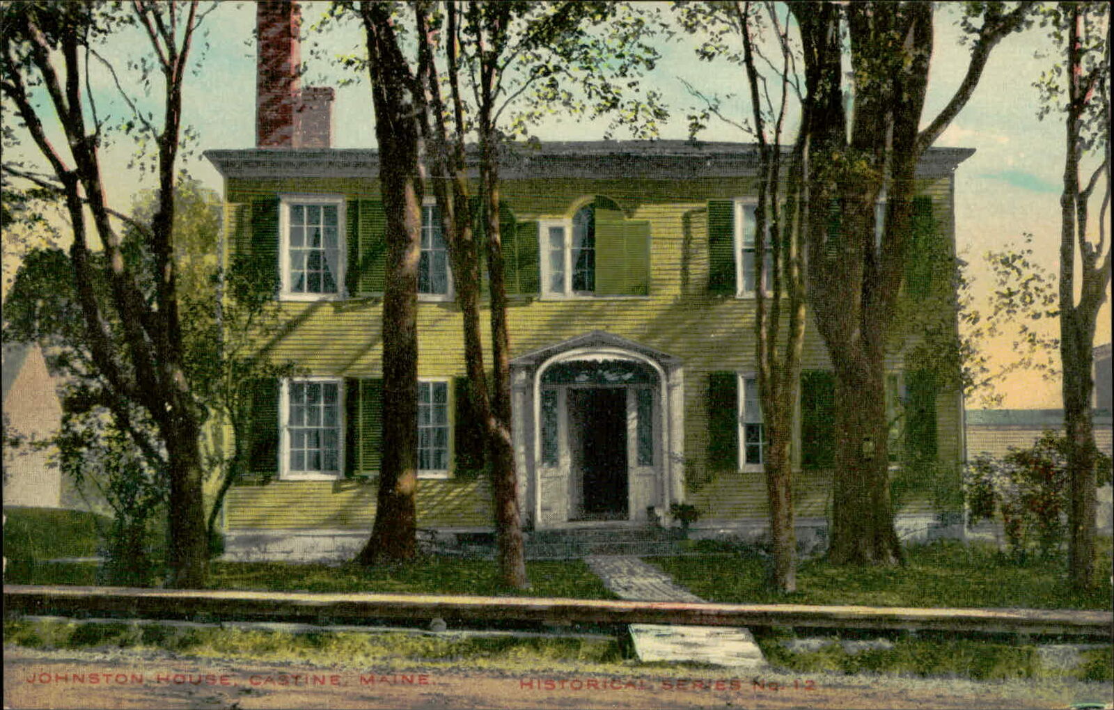 Postcard: JOHNSTON HOUSE CASTINE, MAINE HISTOR