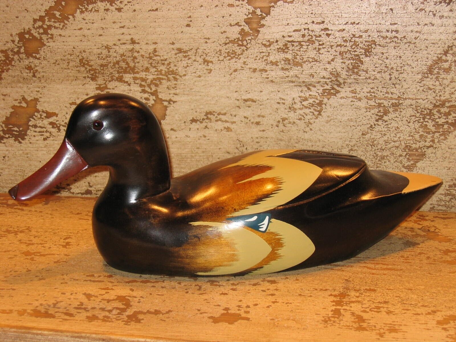 Small Vintage Painted WOOD MALLARD Duck DECOY Man Cave Cabin Lake House