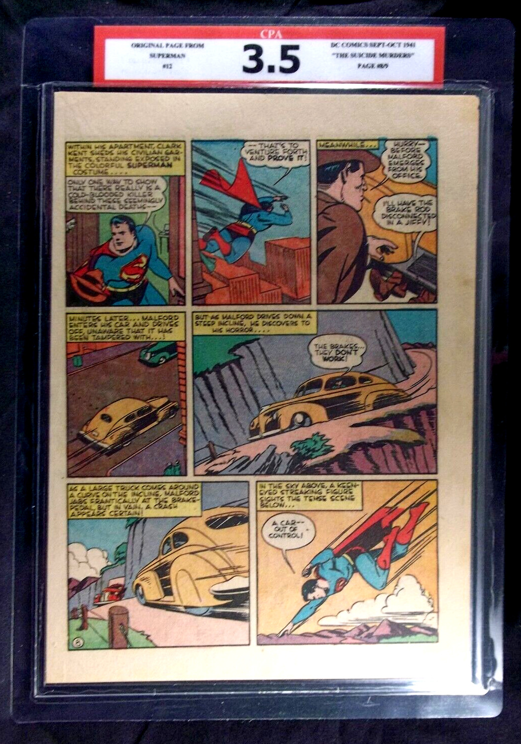 Superman #12 CPA 3.5 SINGLE PAGE #8/9 