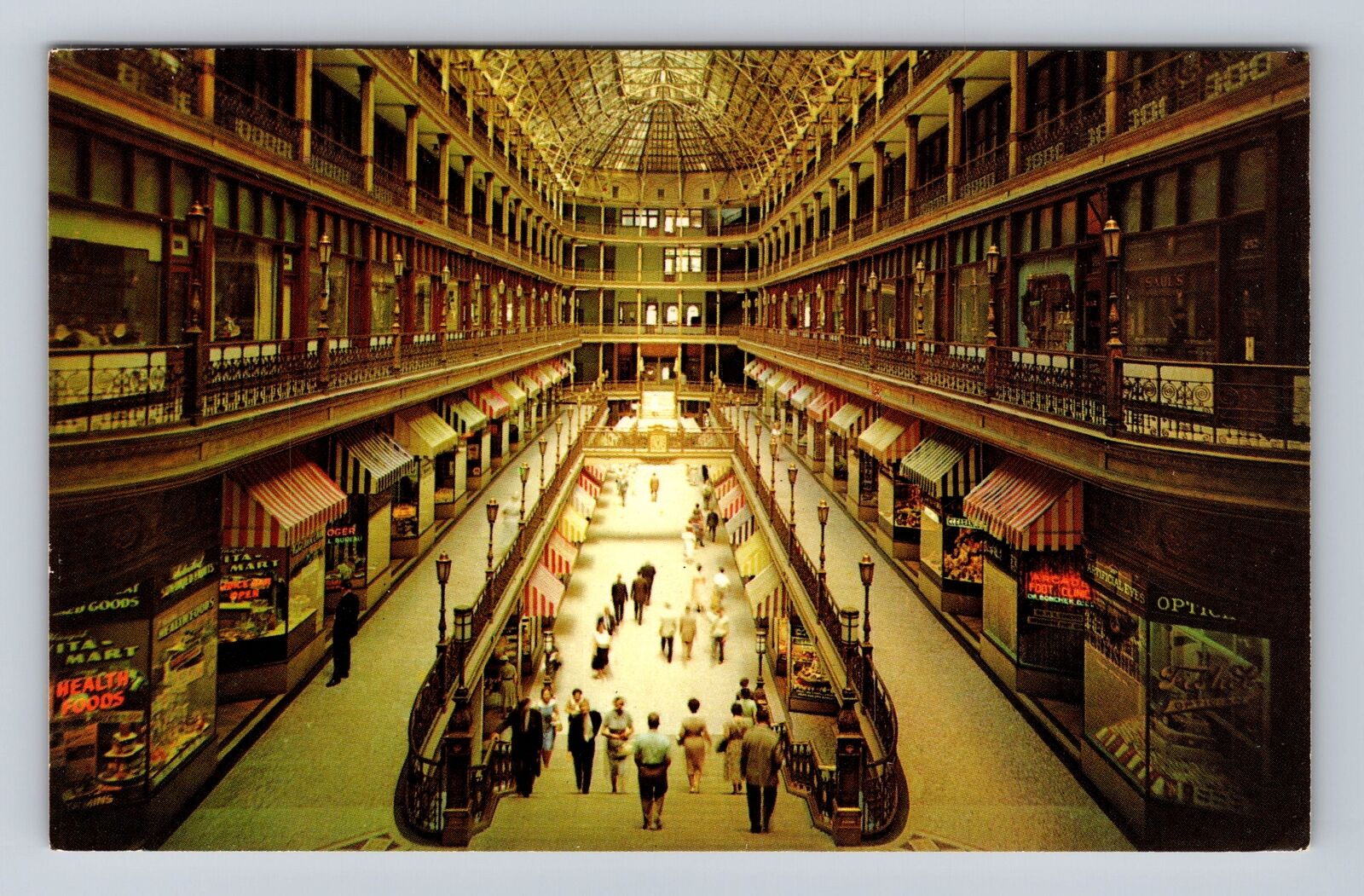 Cleveland OH-Ohio, The Arcade, Scenic View, Antique, Vintage Souvenir Postcard