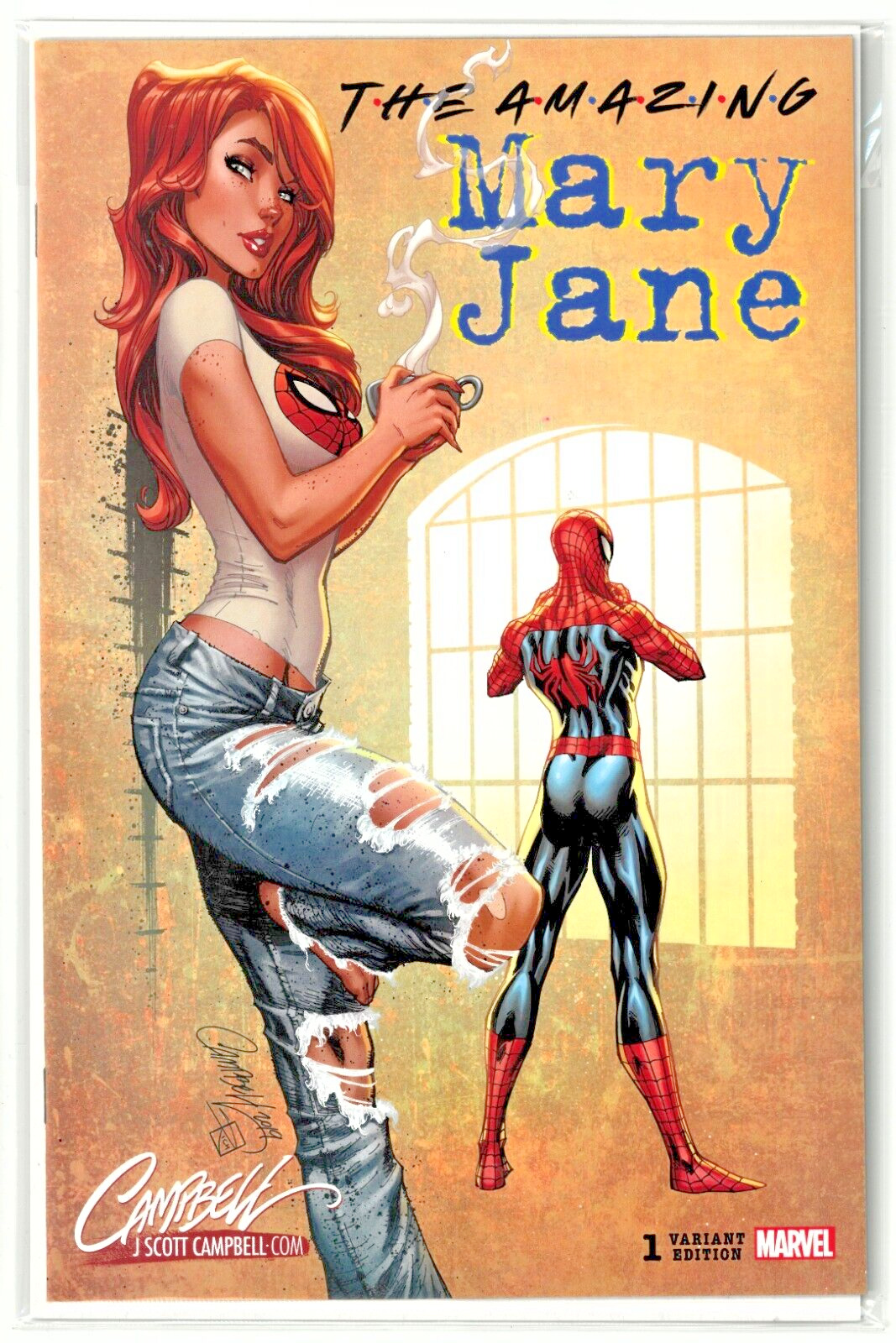 Amazing Mary Jane #1 Marvel Comics 2019 Campbell Coffee n Jeans Variant B