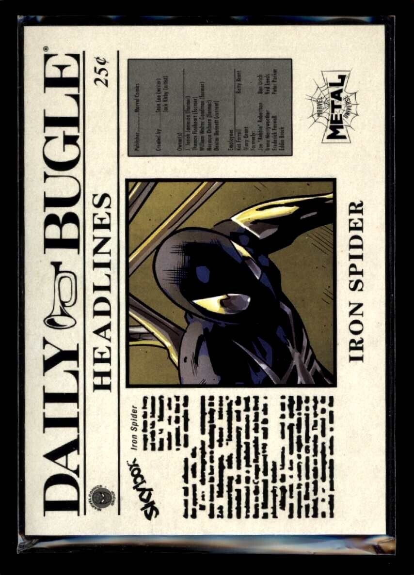 IRON SPIDER 2022 Marvel Metal Universe Spider-Man Daily Bugle Headlines #DB-9