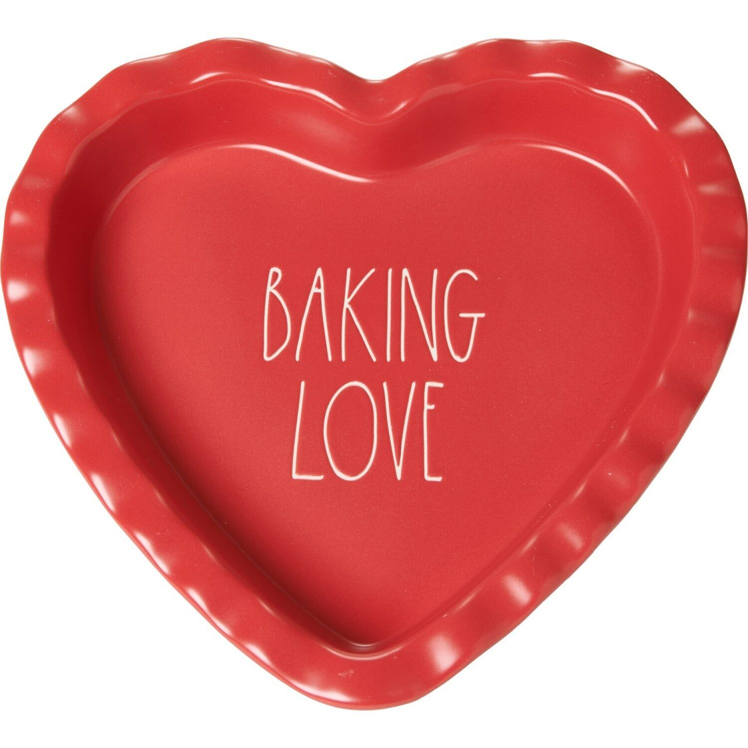 NEW Rae Dunn Baking Love Red Heart Dish Valentines Day Collectible 