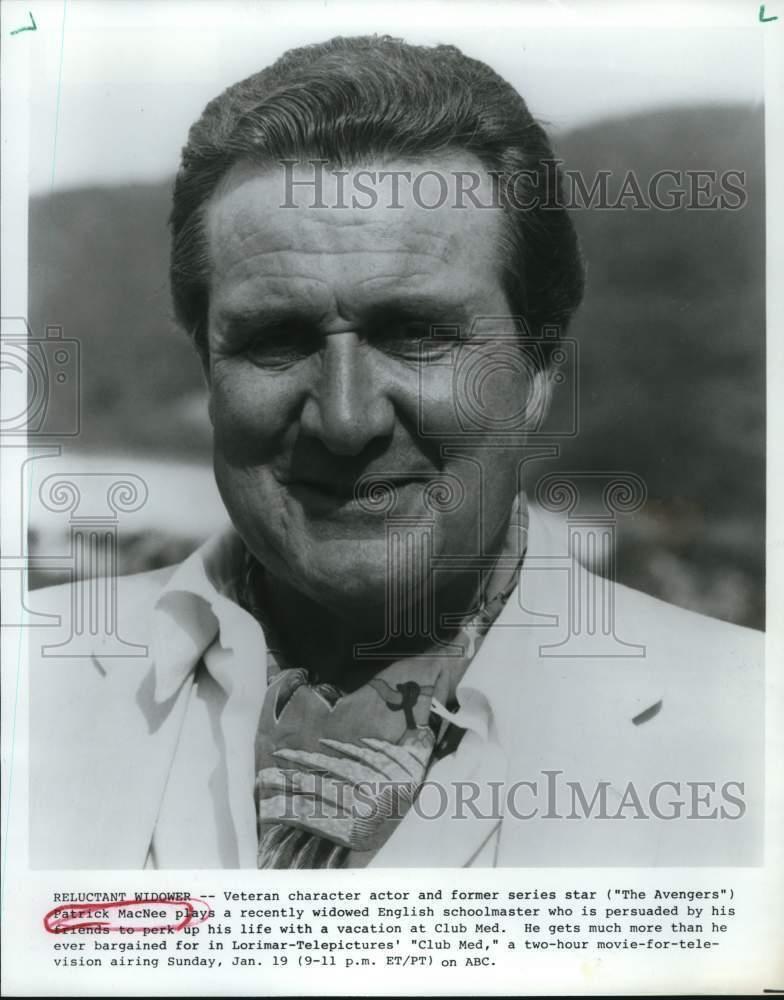 1989 Press Photo Actor Patrick MacNee stars in television\'s \