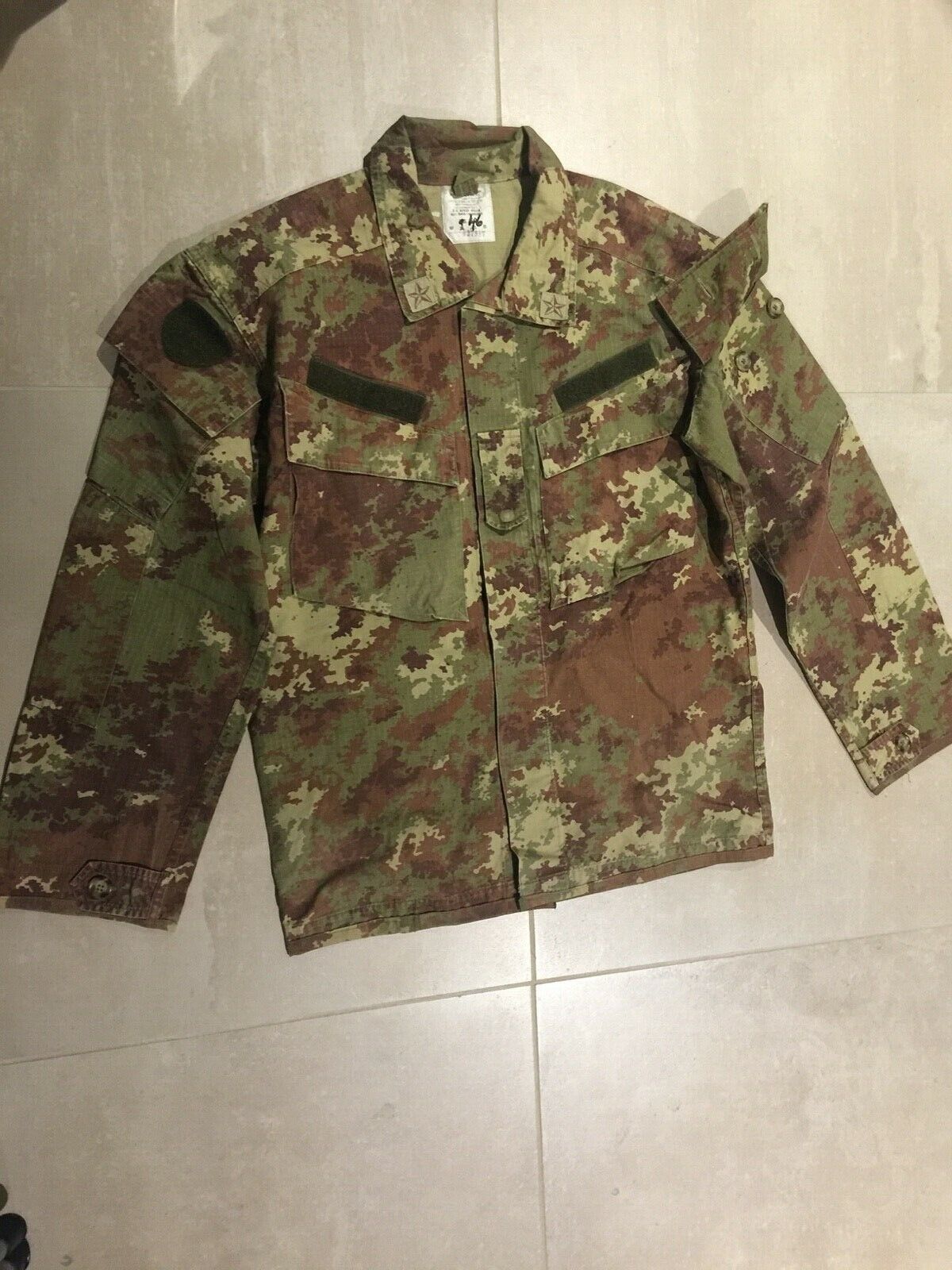italian army camouflage shirt desert  vegatato,medium,used A+