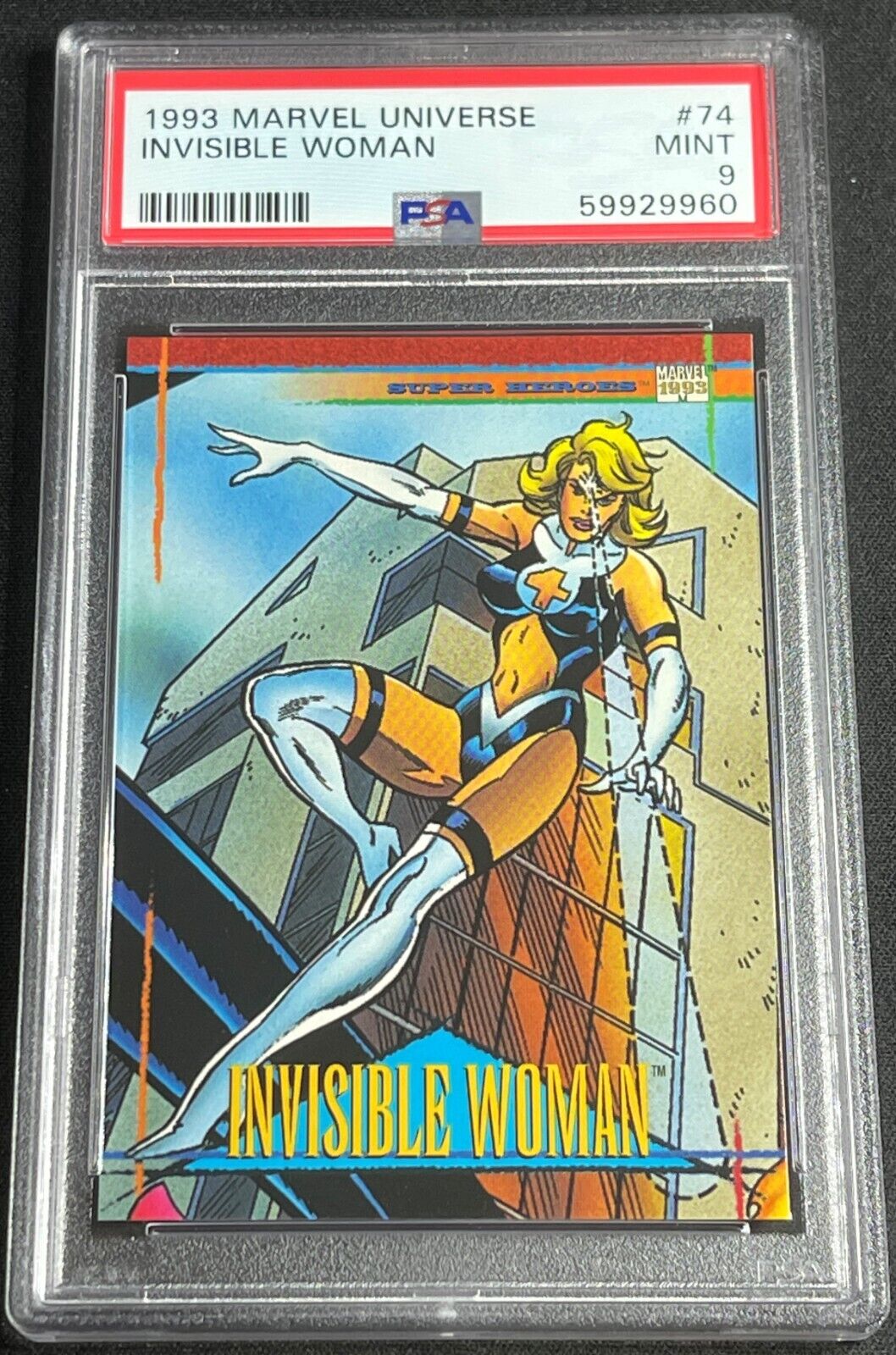 1993 Marvel Universe Invisible Woman #74 PSA 9 MINT MCU Fantastic Four