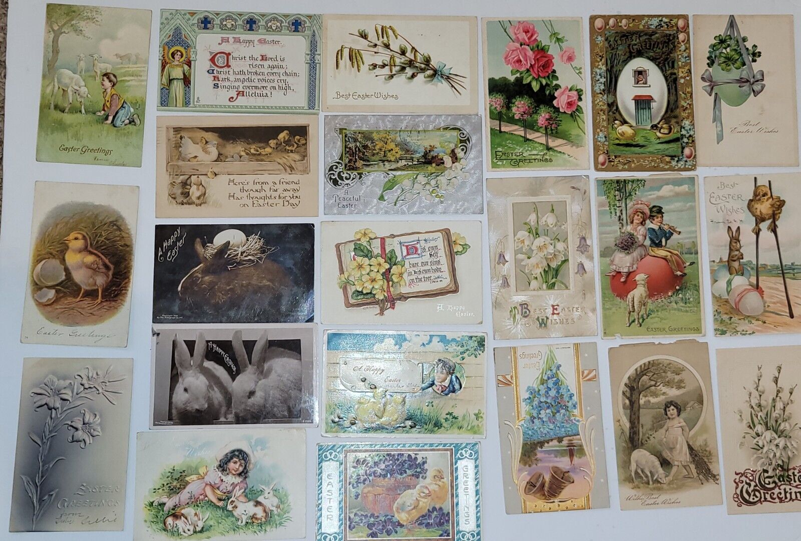 Lot Of 22 Vintage Easter Postcards - BEAUTIFUL 1906 To 1912
