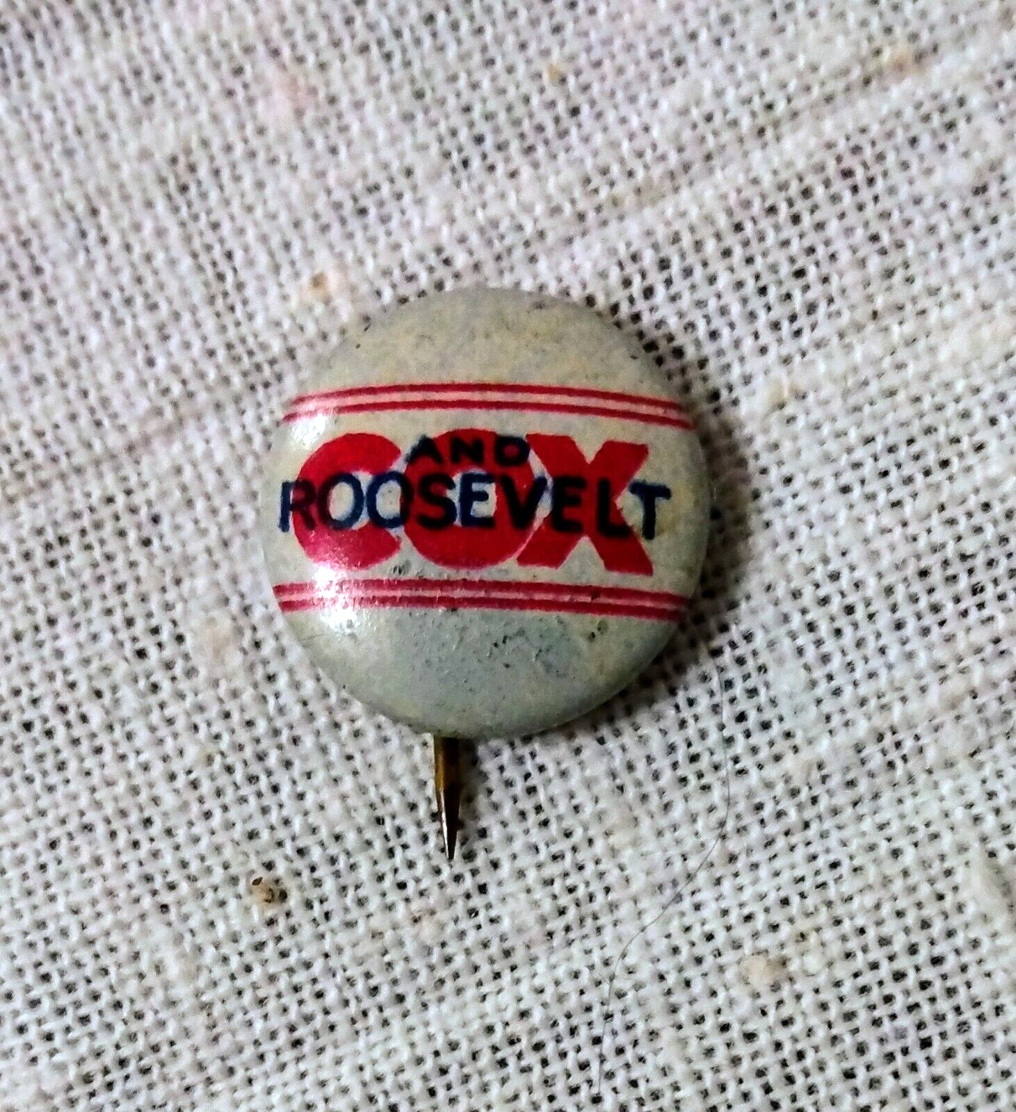 Cox And Roosevelt 1920 Political Campaign Button Rare Authentic Original