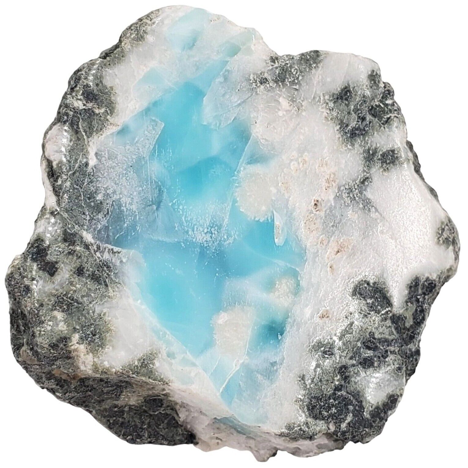 52g 260ct Hand-picked Larimar pectolite Dominican Natural Rough Slab Rock Stone