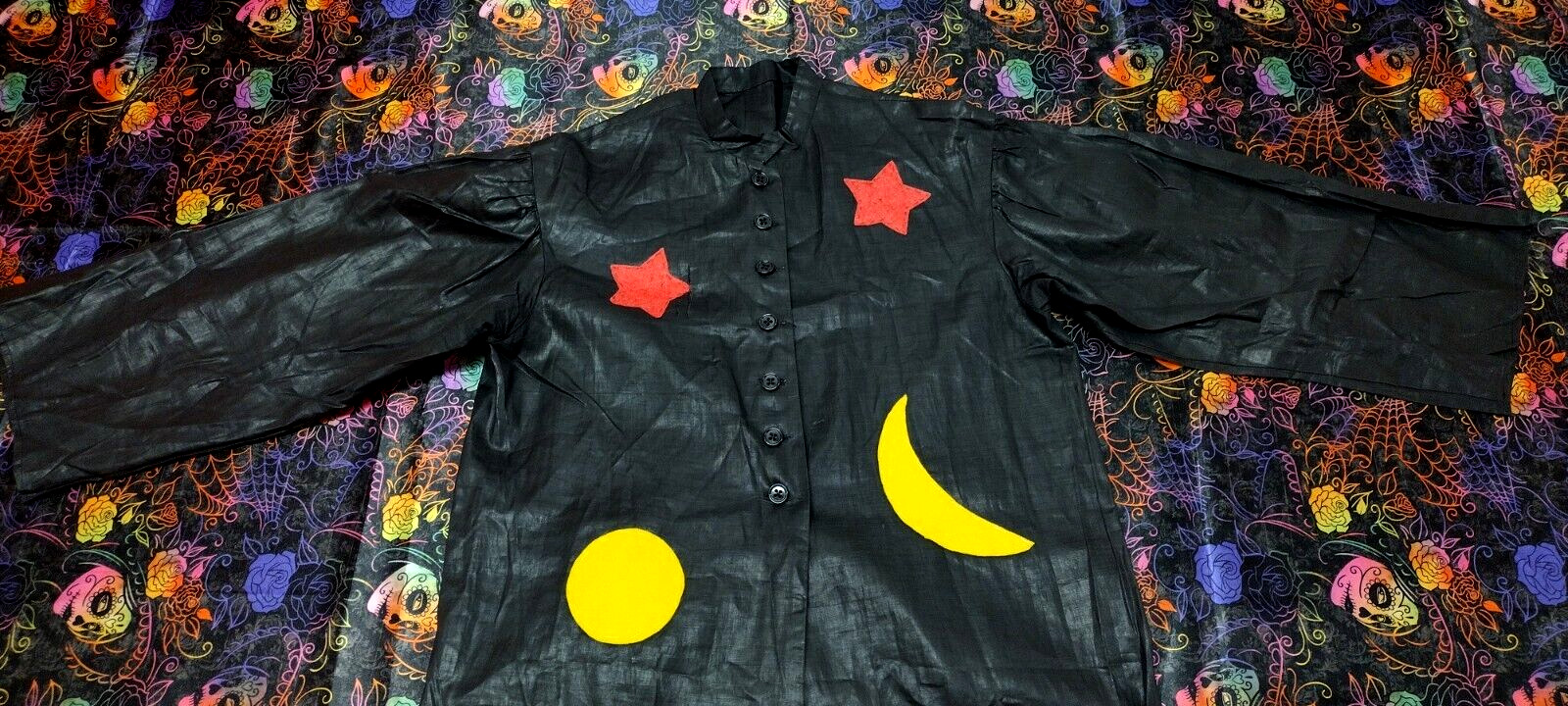 Vintage Halloween 1930s Boys Coat Stars Moon Wizardly AMERICANA NEAR ANTIQUE
