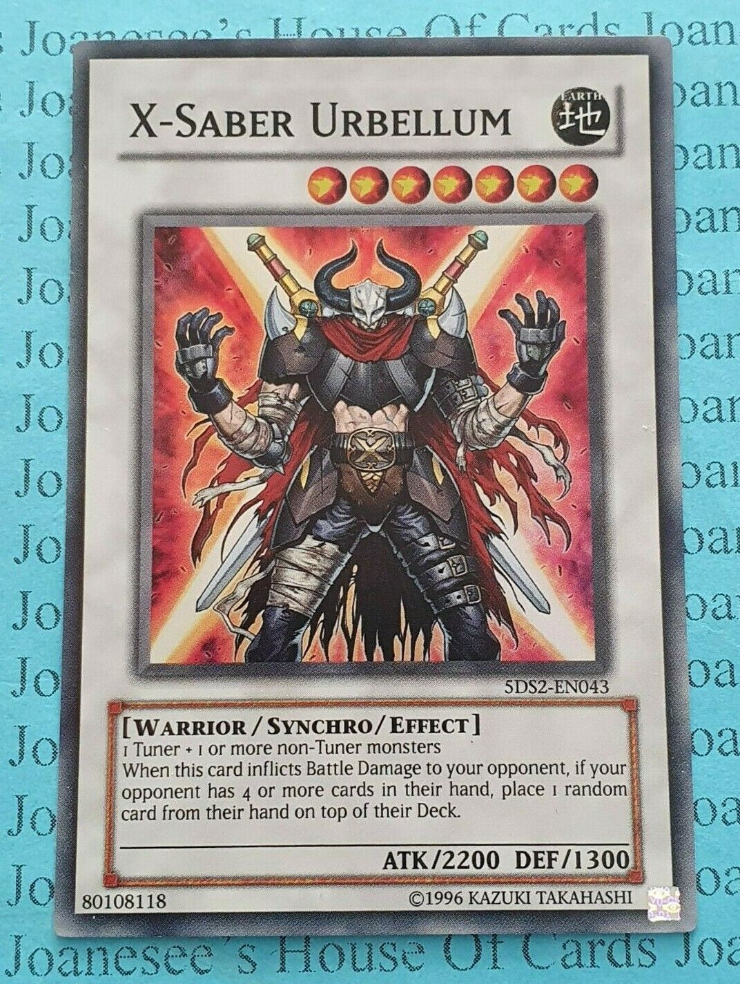 X-Saber Urbellum 5DS2-EN043 Super Rare Yu-Gi-Oh Card (U) New