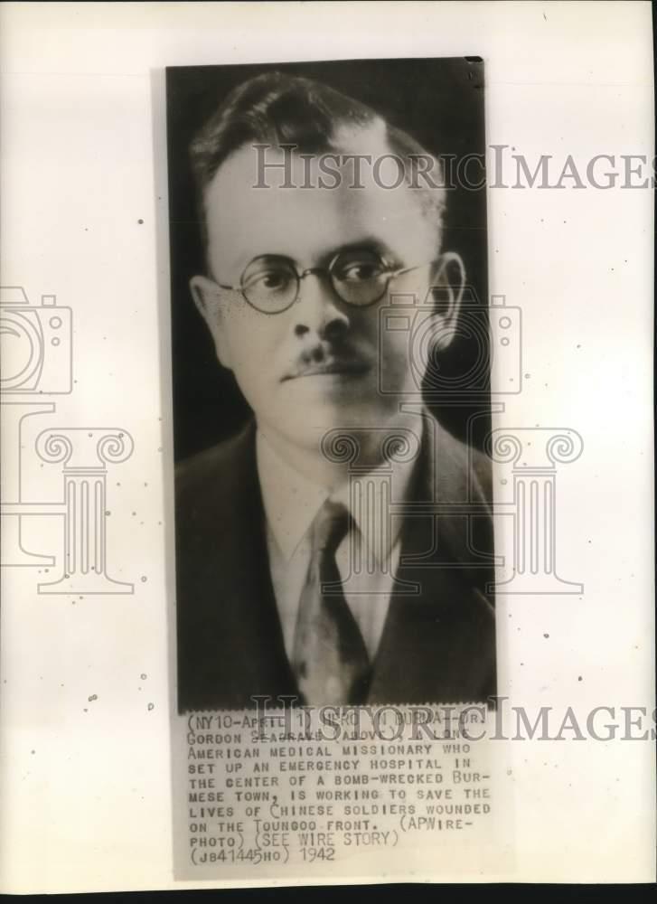 1942 Press Photo American Medical Missionary Dr. Gordon Seagrave of Burma