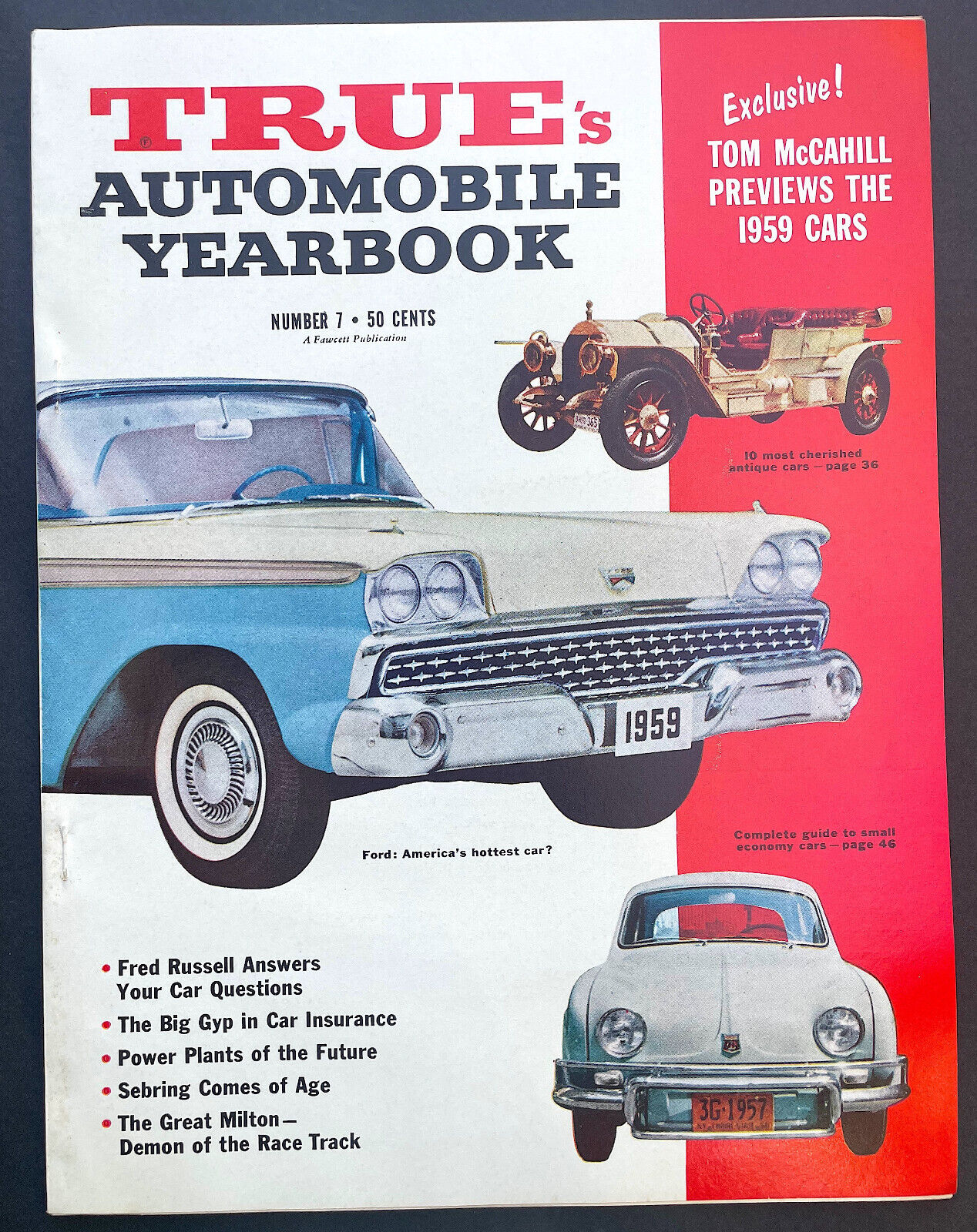 1959 TRUE\'S AUTOMOBILE YEARBOOK  - Magazine Number 7 - Excellent Condition