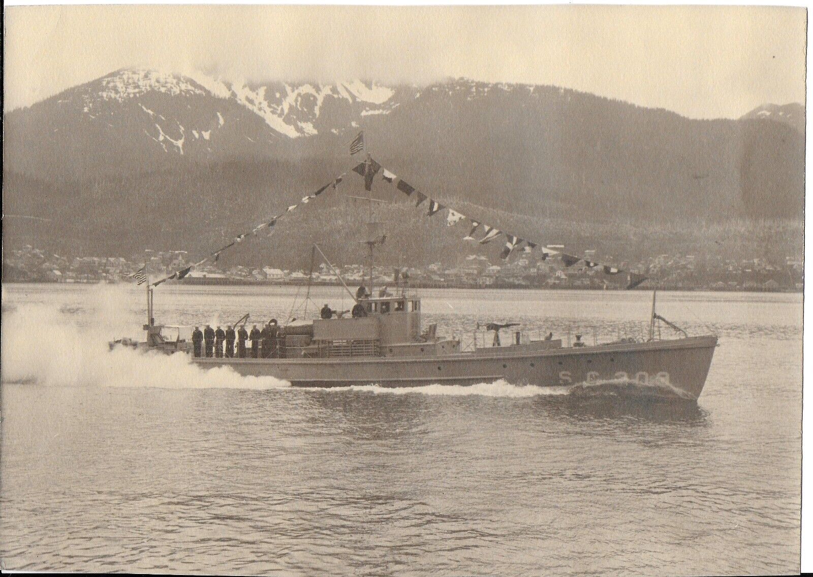 Photograph of US Navy SC 309 Sub Chaser near Douglas Alaska c1940s