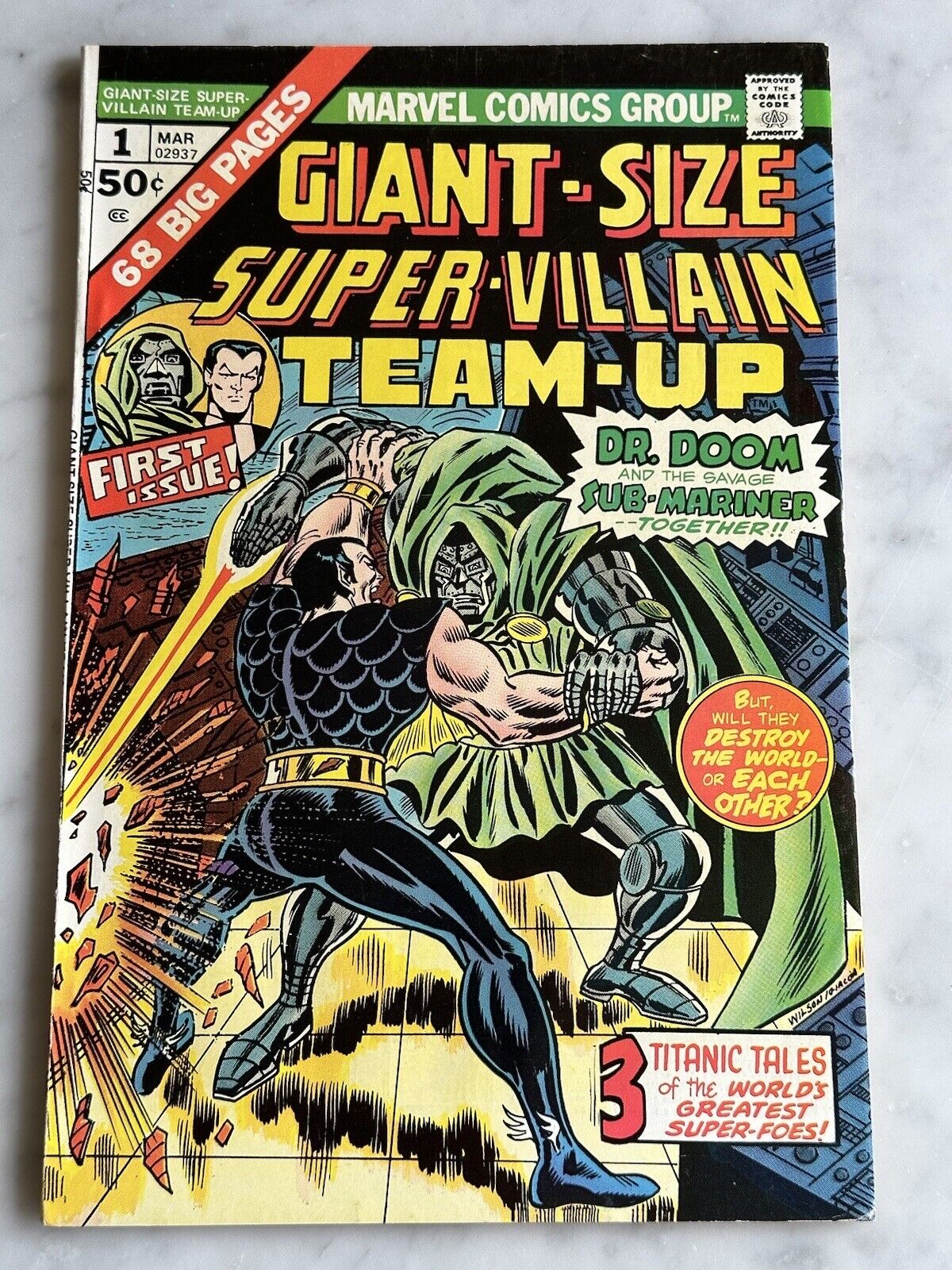 Giant-Size Super-Villain Team-Up #1 Namor & Doom Very Clean Copy (Marvel, 1975)