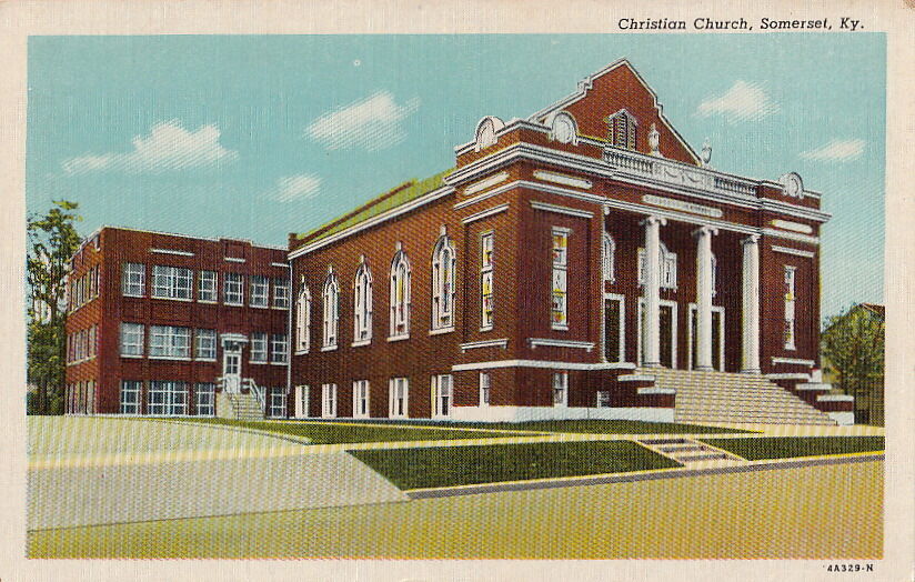  Postcard Christian Church Somerset KY