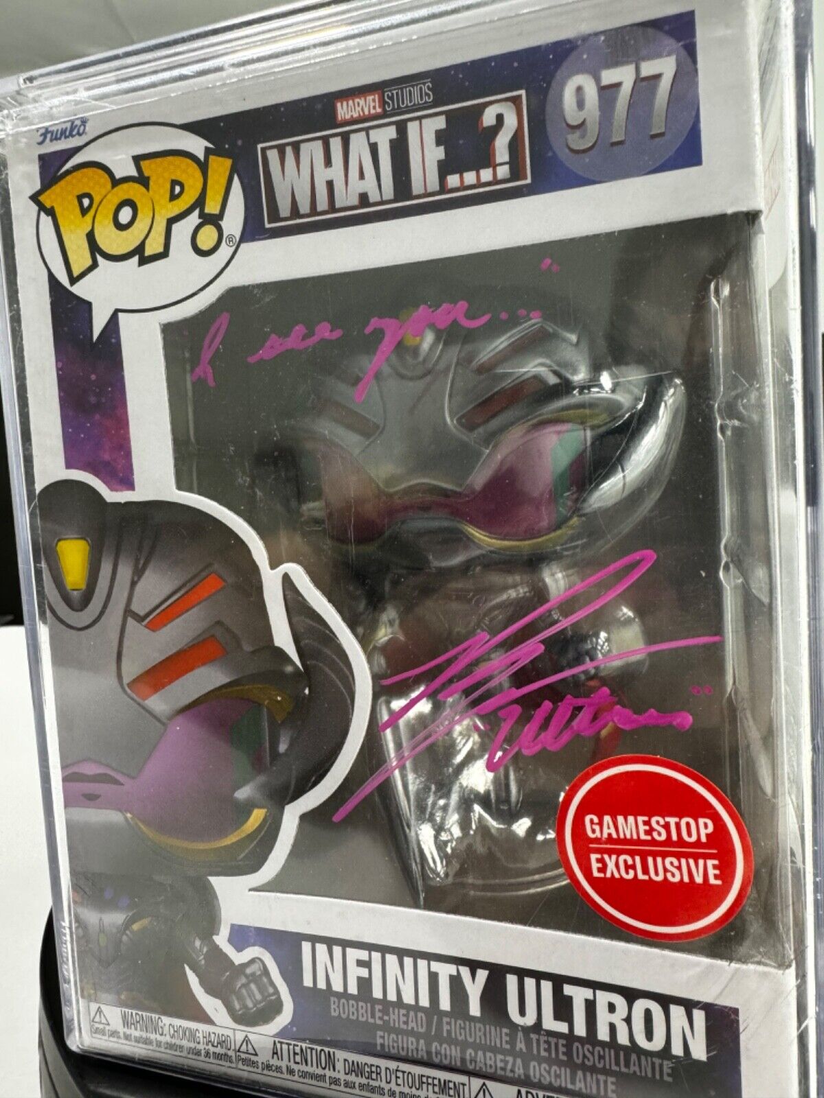 FUNKO POP INFINITY ULTRON SIGNED ROSS MARQUAND LEVEL10 CERTIFICATION