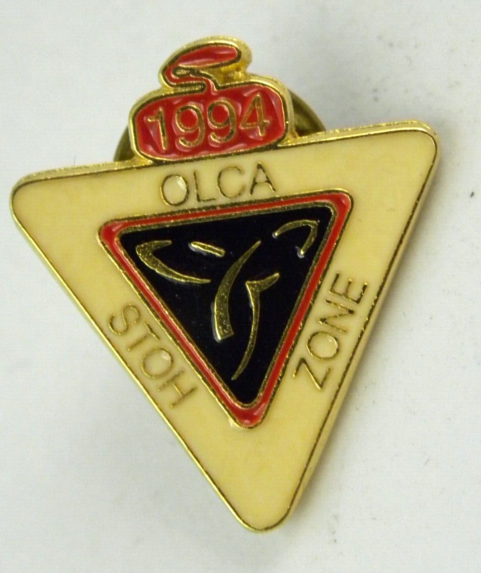 Vintage Ontario Ladies Curling Club Pin OLCA 1994 Stoh Zone Enamel Lapel Hat