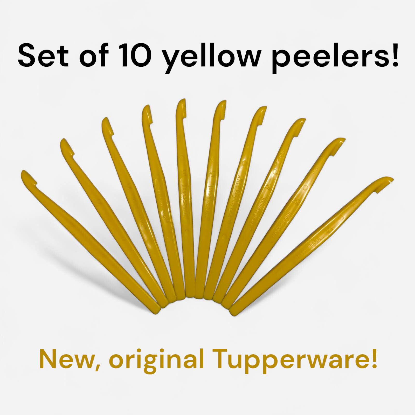 Original New Tupperware Citrus Peelers Yellow Set of 10 Pcs