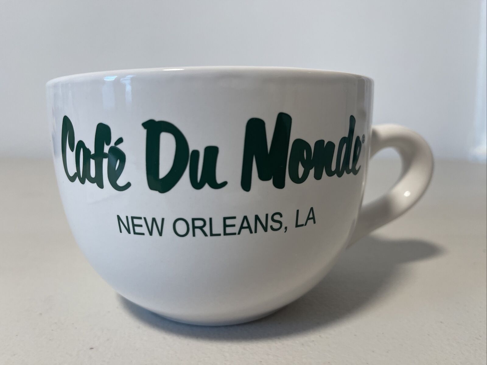Vintage Cafe Du Monde New Orleans Large 20oz Coffee/Latte Cup Mug - RARE