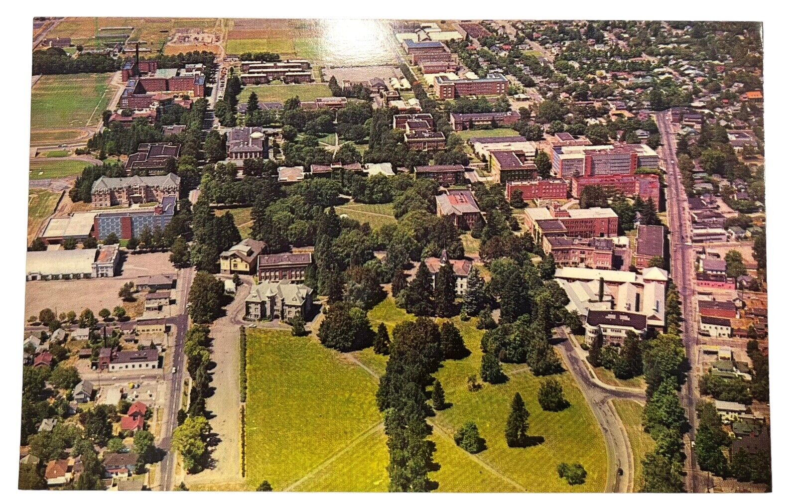 Vintage Corvallis OR Oregon State University Campus Aerial View Beavers Unposted
