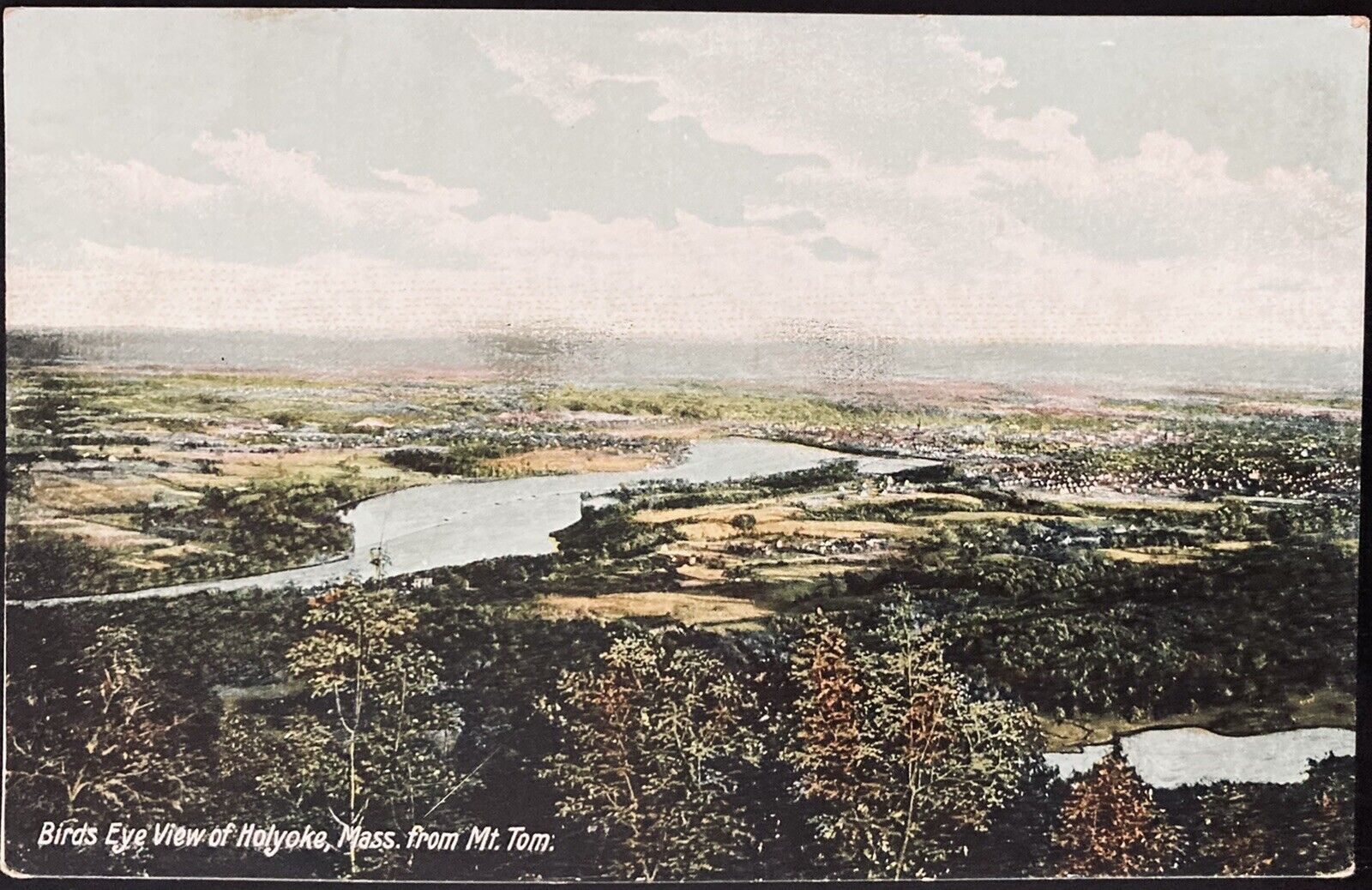 HOLYOKE, MASS. C.1910 PC.(M93)~VIEW OF HOLYOKE FROM MT. TOM