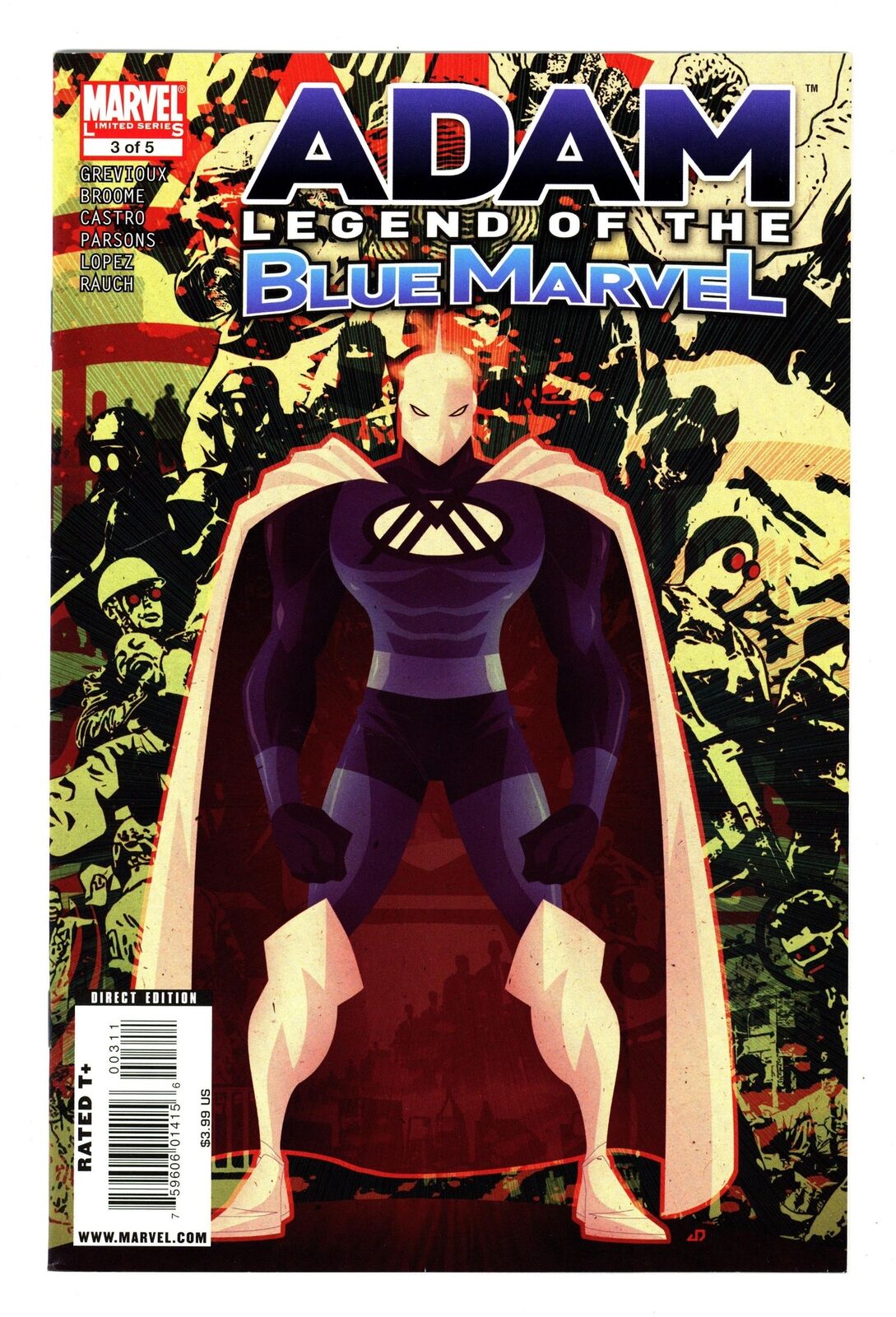 Adam Legend of the Blue Marvel #3 FN+ 6.5 2009