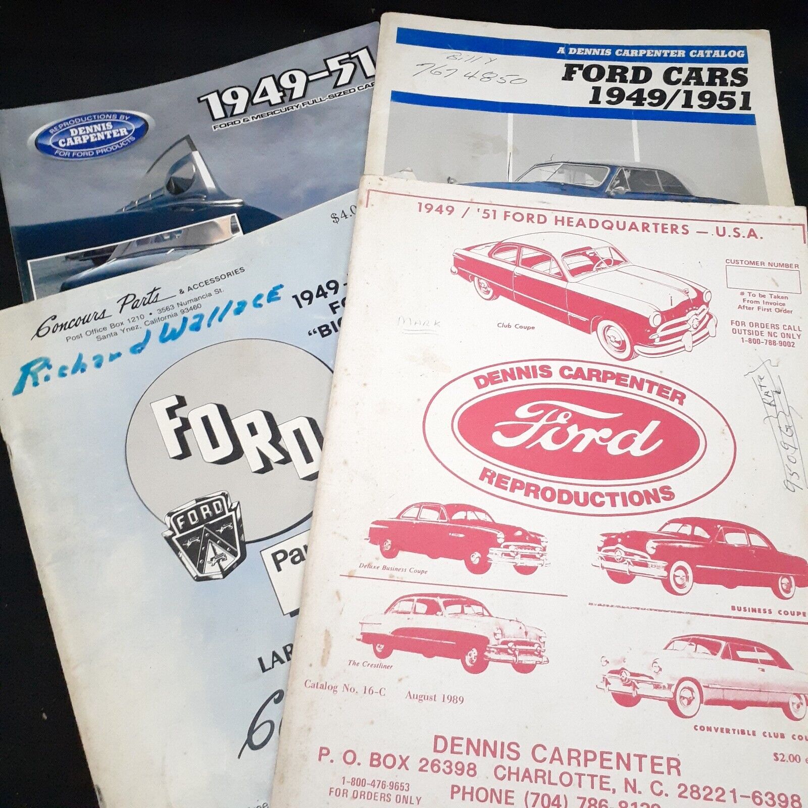 Ford Restoration Catalogs Dennis Carpenter 1949 - 1951 Full Size Cars Lot 4