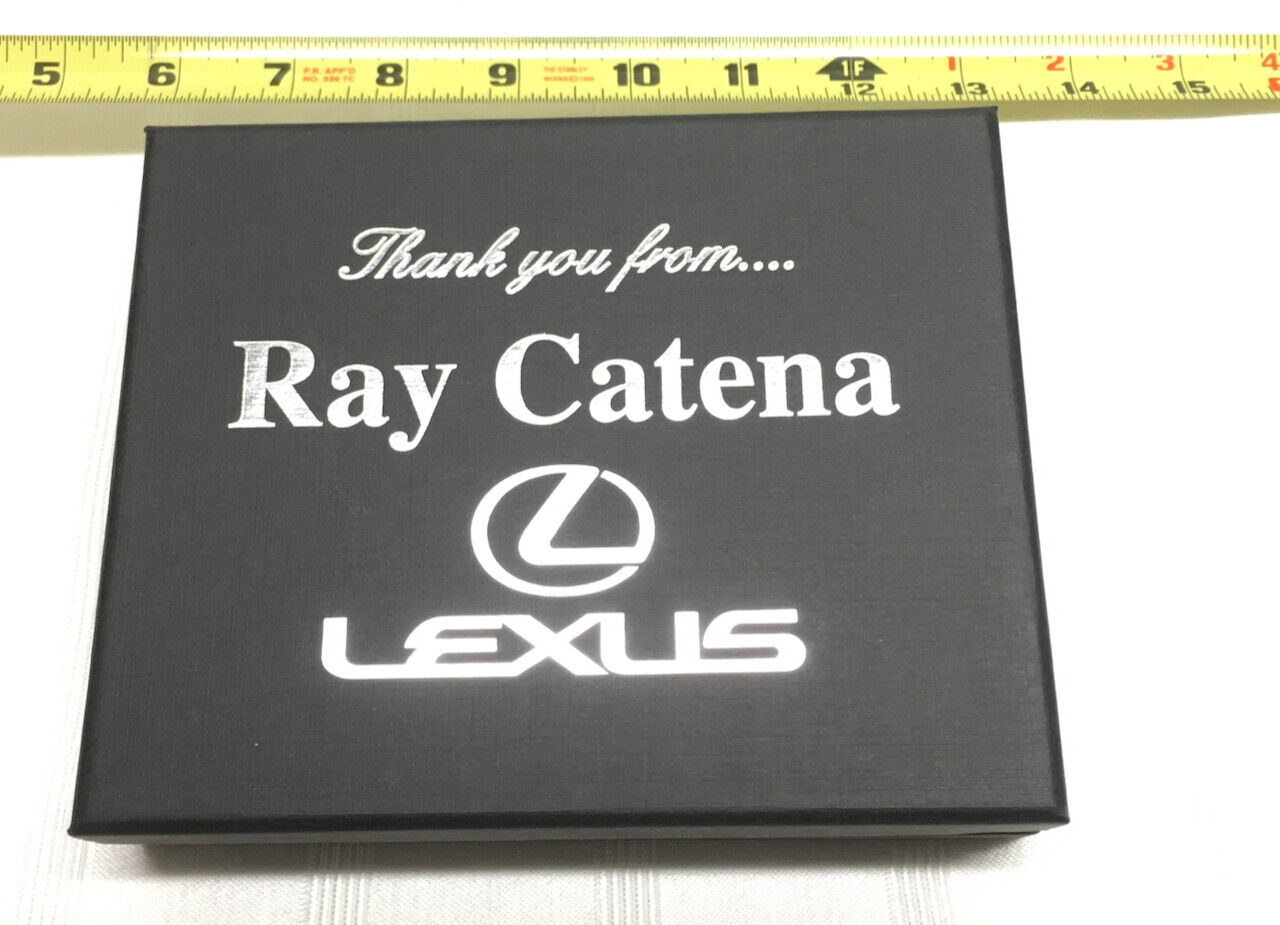 LEXUS Ray Catena Dealership Car Brass Leather Key Chains Pen Set -- HIGH QUALITY